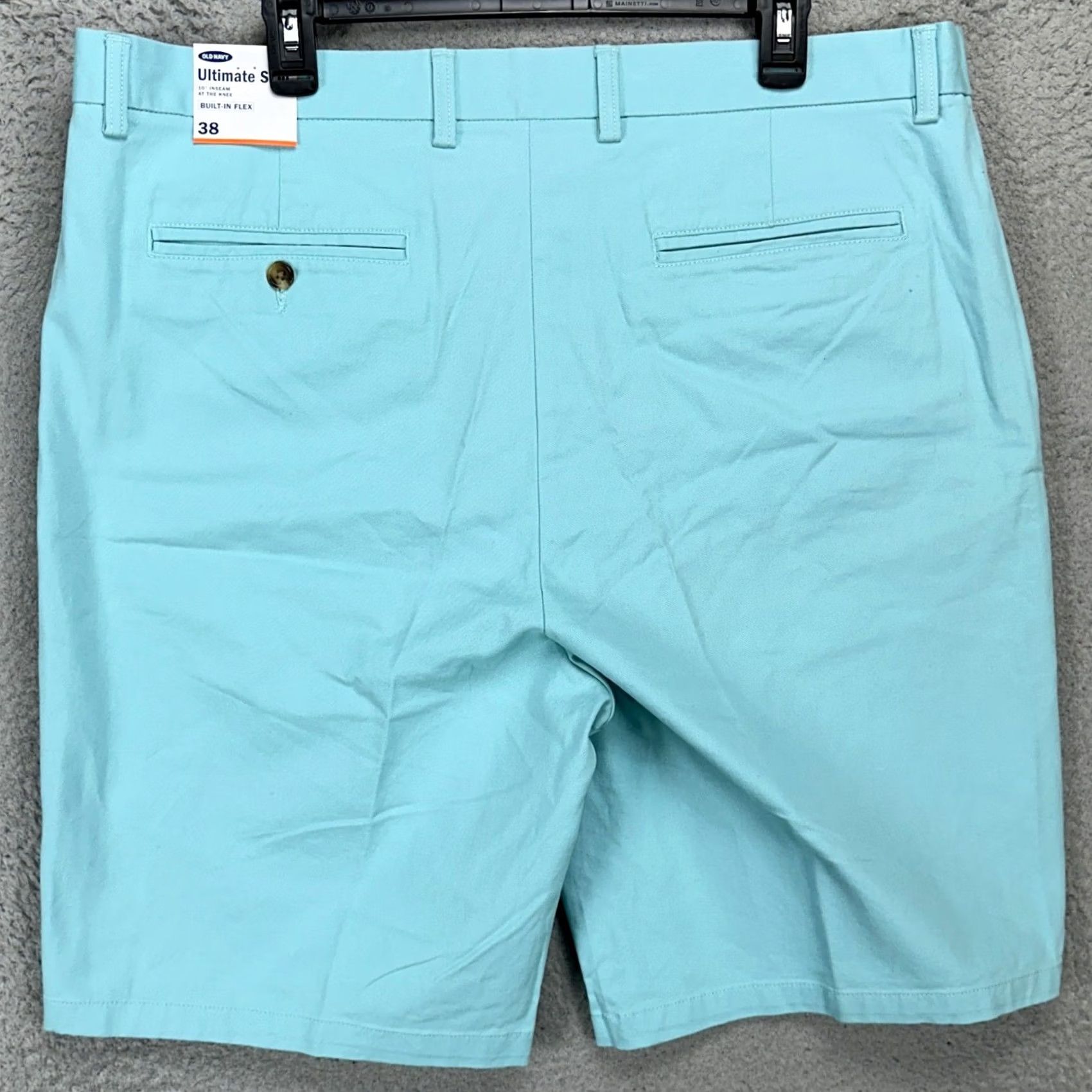 Old Navy Old Navy Built-In Flex Mens Ultimate Slim Shorts 38 Light Blue Khaki Stretch NEW Size US 38 / EU 54 - 2 Thumbnail