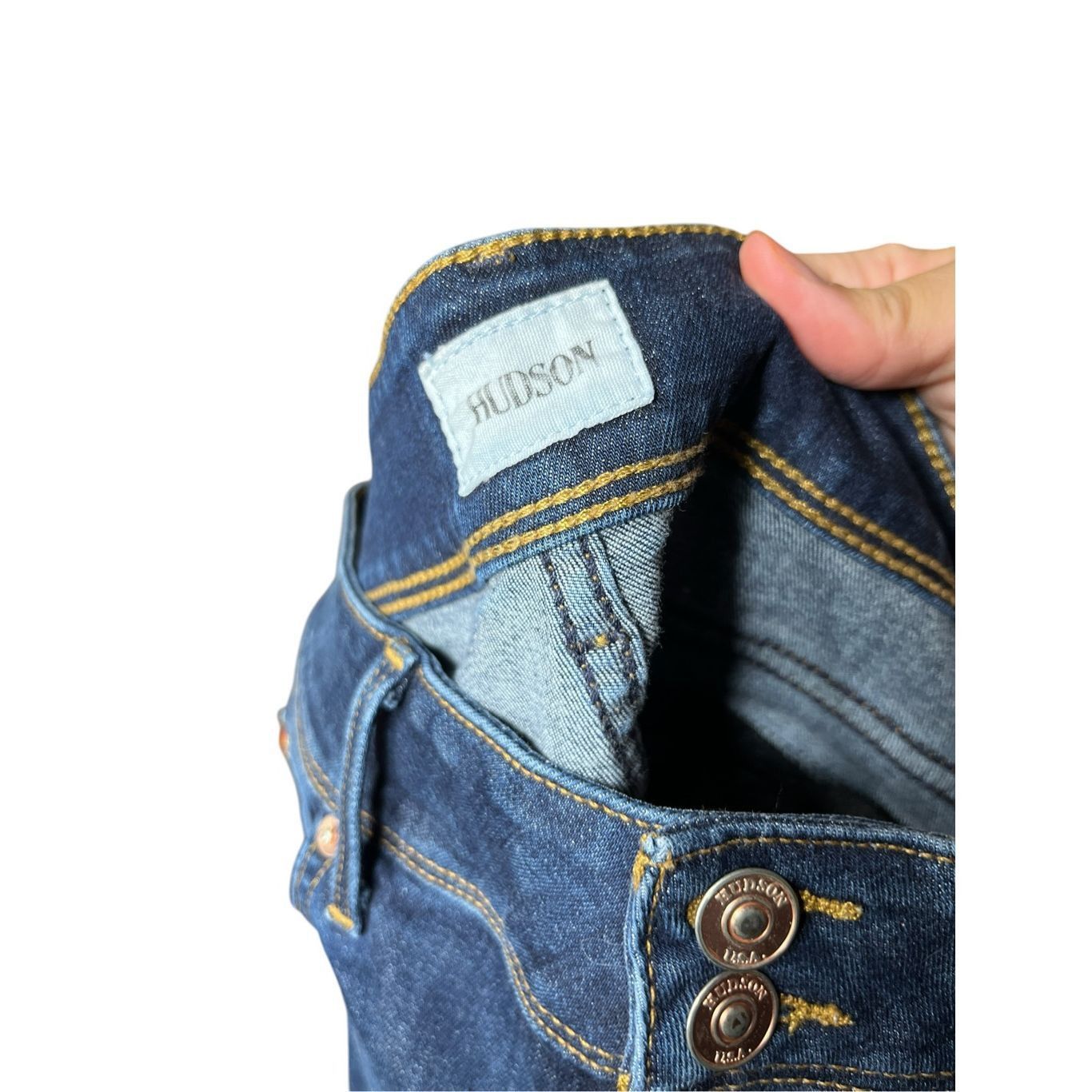 Hudson Hudson Jeans Croxley Mid Thigh Cuffed Blue Jean Shorts Size Size 33" - 4 Thumbnail