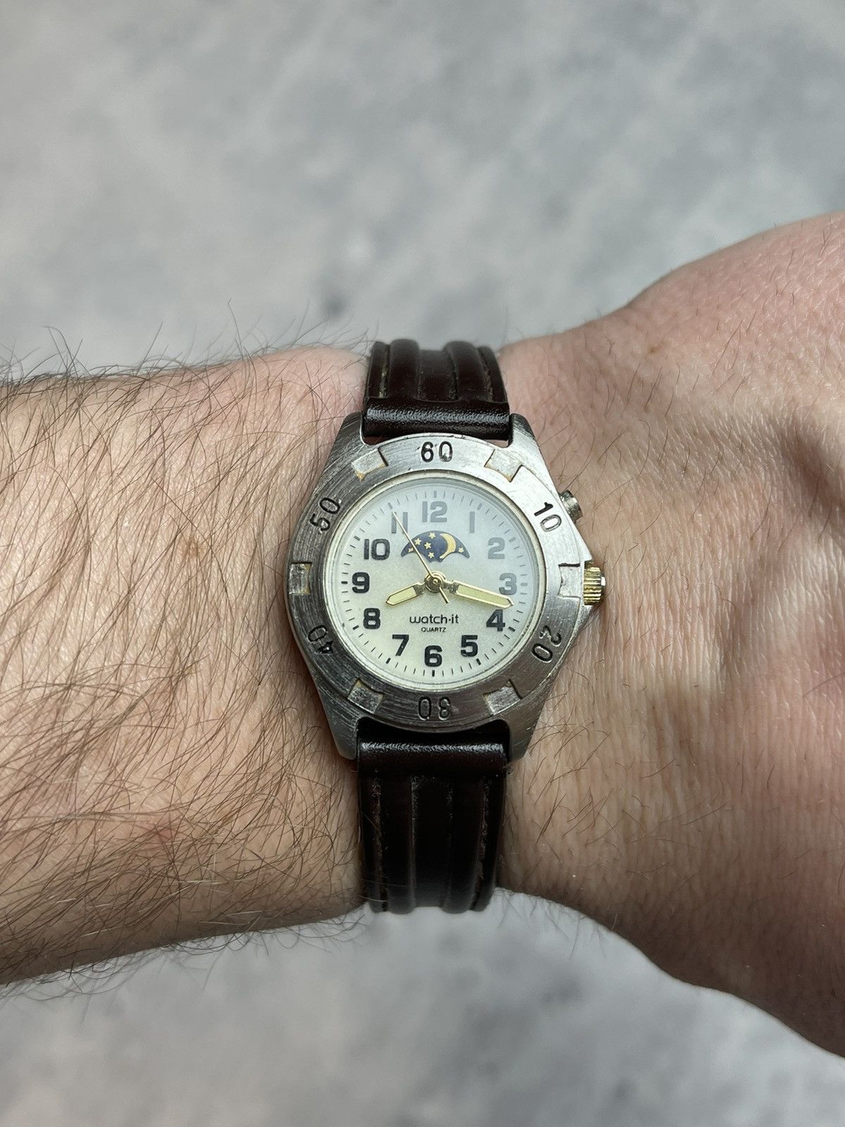 image of Vintage x Watch It Japan Movt Stainless Steel Retro in Black, Men's