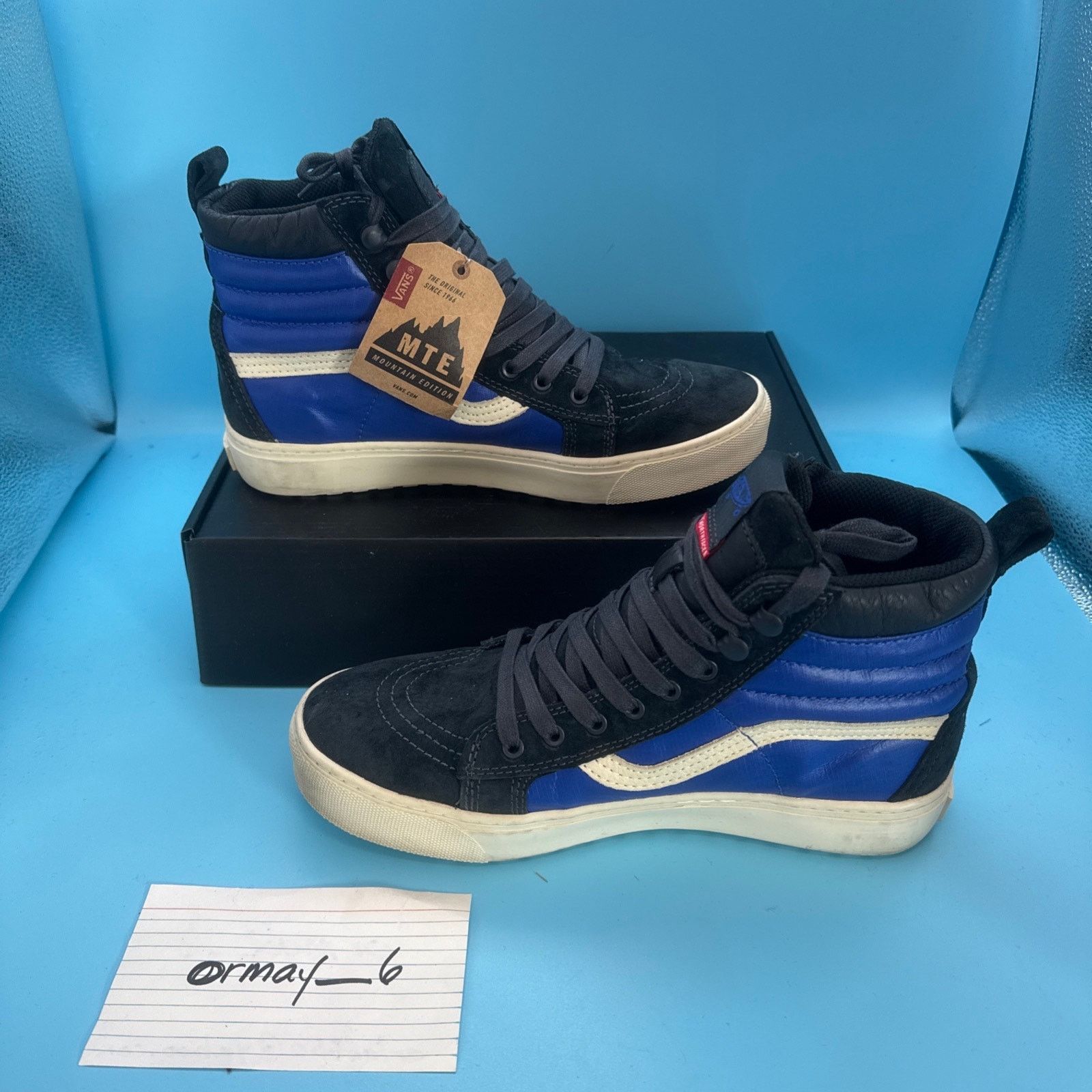 The North Face × Vans Vans Vault x The North Face Sk8-Hi MTE LX Blue Graphite m8 Size US 8 / EU 41 - 2 Thumbnail