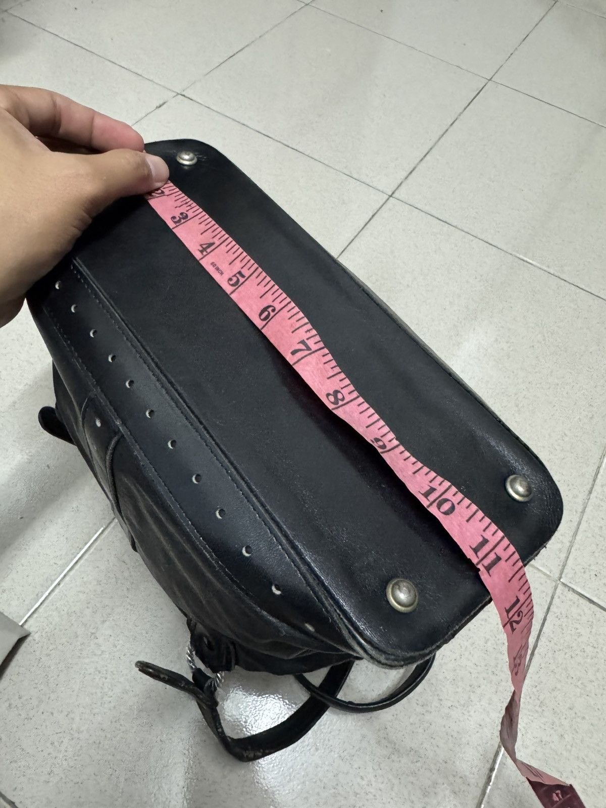 Japanese Brand CYBERPUNK STYLE HANDLE LEATHER BAG Size ONE SIZE - 6 Thumbnail