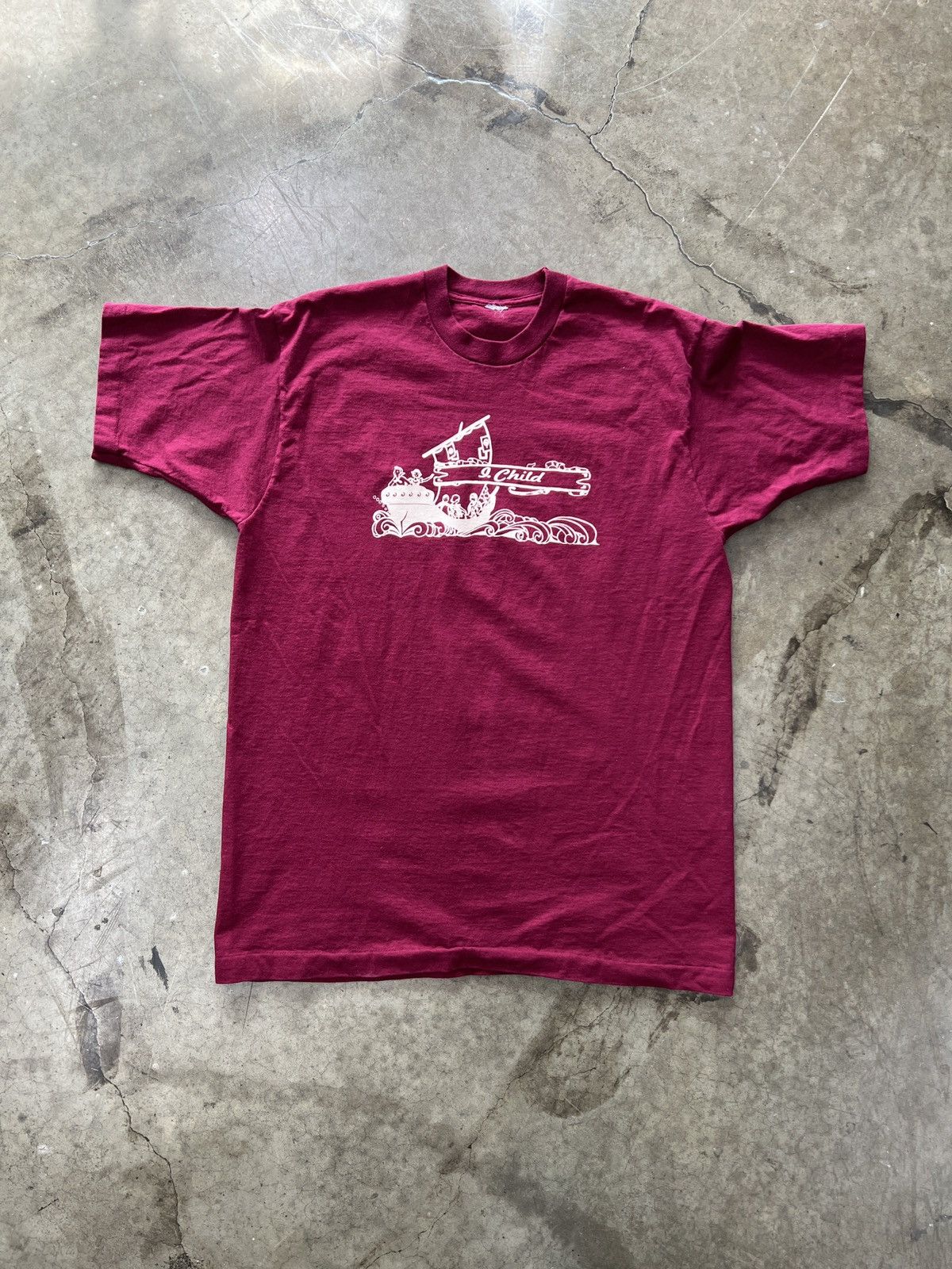 Vintage Vintage J Child Boat Arc Single Stitch Art Jesus Tee Large Size US L / EU 52-54 / 3 - 2 Thumbnail