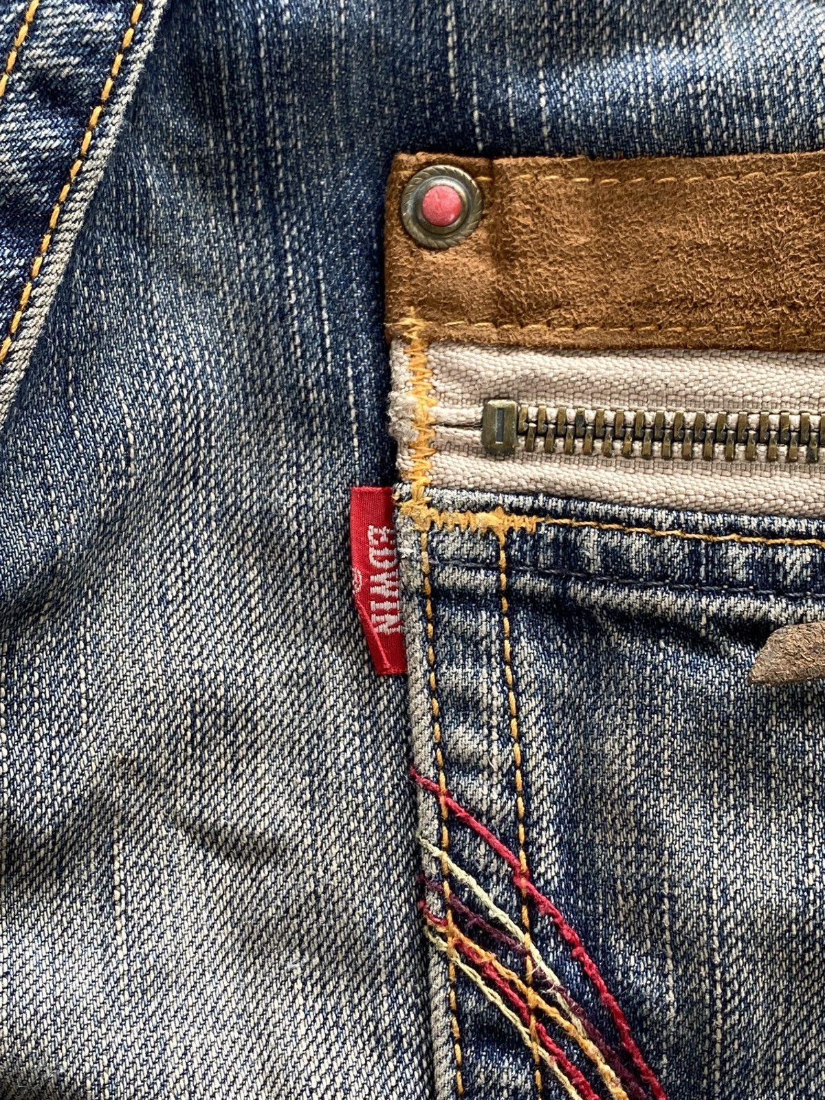 Vtg Edwin Blue Trip Flared Mud Wash Jeans 🇯🇵