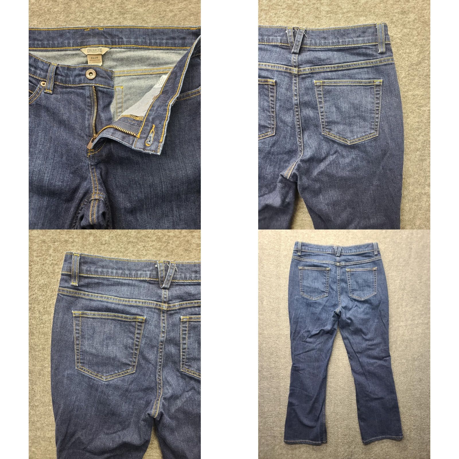 Duluth Trading Company Duluth Trading Jeans Women Size 8x29 Blue Daily Denim Bootcut Mid Rise Stretch Regular Pattern: Solid Size 30" / US 8 / IT 44 - 9 Thumbnail