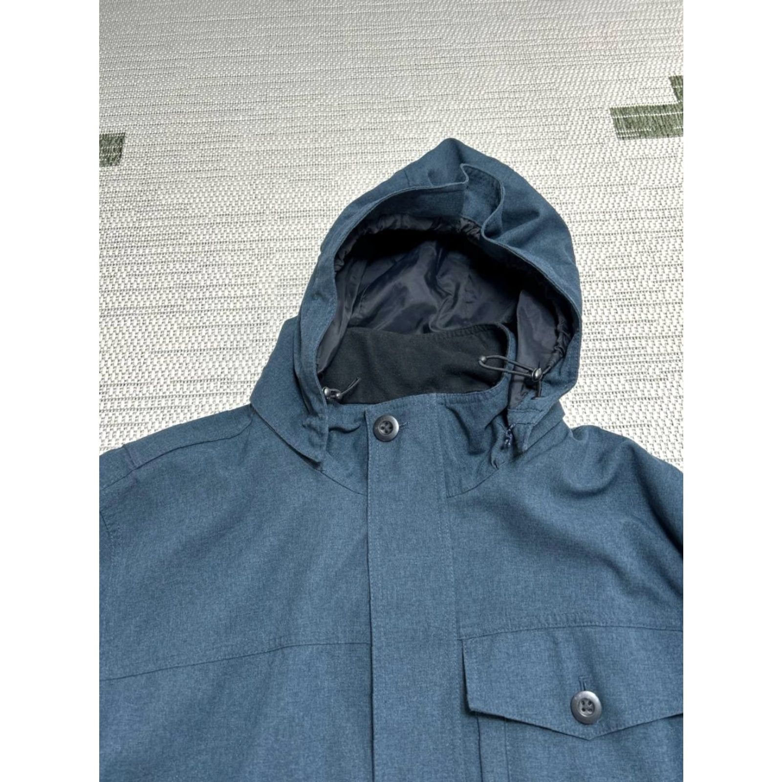 Vintage LL Bean 3 In 1 Parka Shell Jacket Mens Blue Nylon Adjustable Hooded Cuffs 1.5 Sleeve? Size US L / EU 52-54 / 3 - 3 Thumbnail