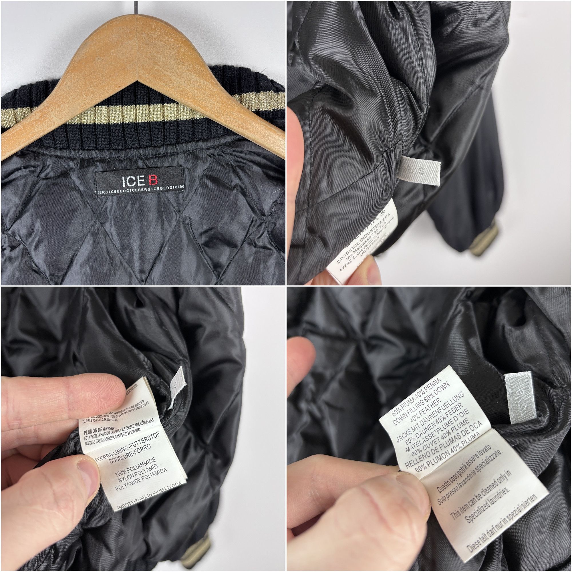 Iceberg Vintage Iceberg ICE B Down Bomber Jacket Womens Black Size S Size S / US 4 / IT 40 - 10 Thumbnail