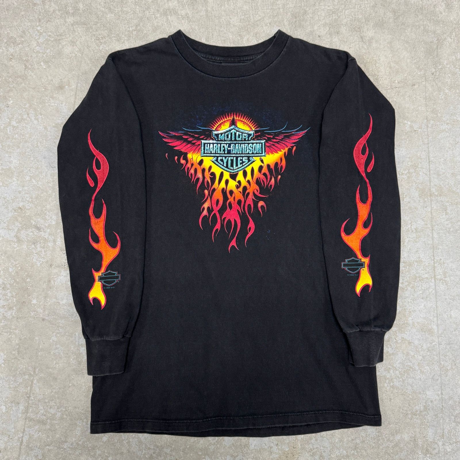 Harley Davidson Vintage Harley Davidson Flame Longsleeve Size US M / EU 48-50 / 2 - 1 Thumbnail