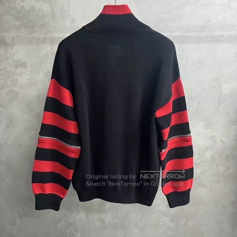 Gucci Gucci Black and red colour-blocked striped bomber jacket Size US XL / EU 56 / 4 - 2 Thumbnail