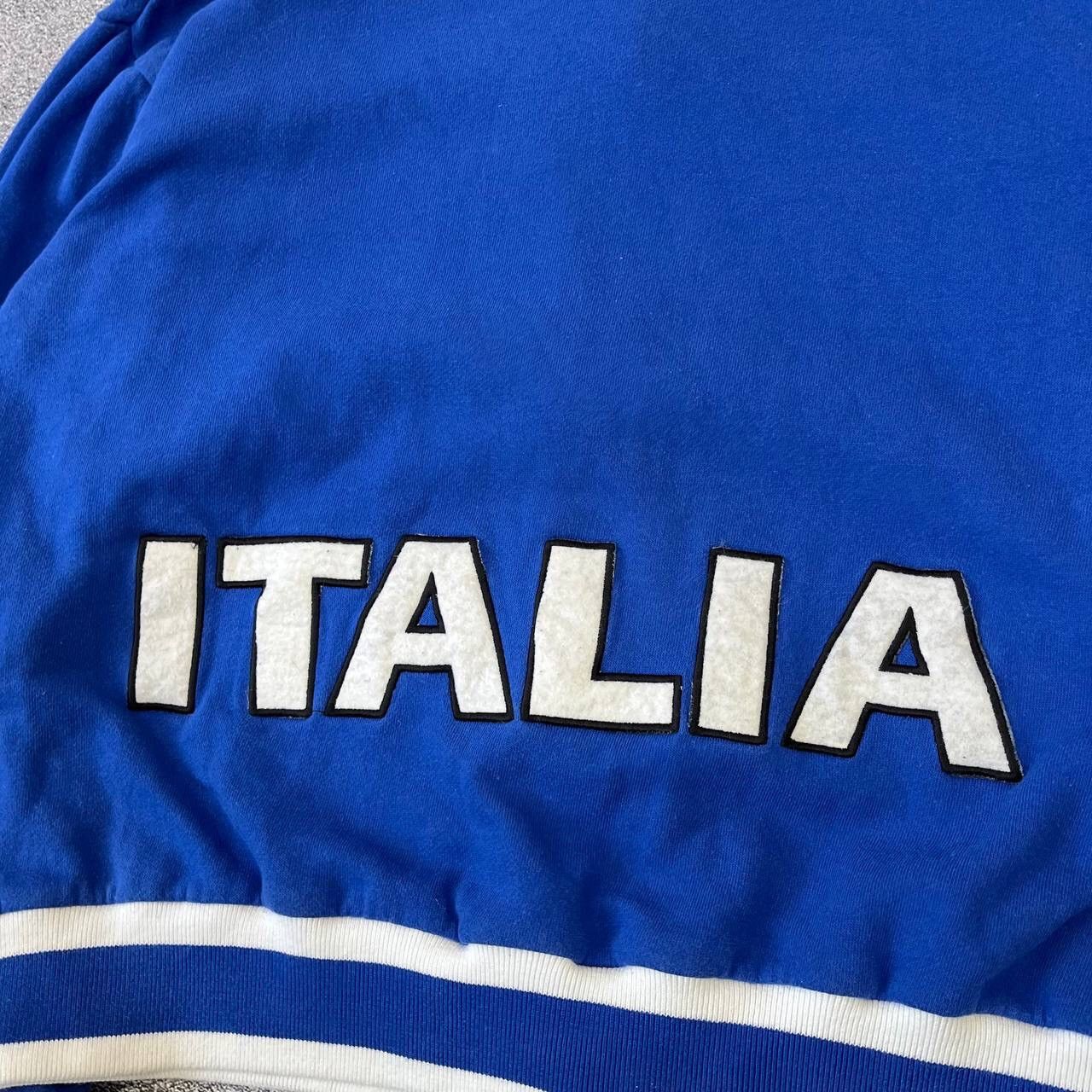 Other Y2K Rare 🇮🇹 Blue Italia Team big center logo Soccer Zip Size US S / EU 44-46 / 1 - 2 Thumbnail