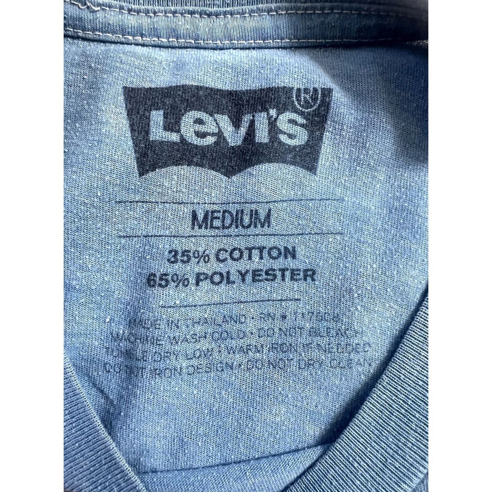 Levi's VINTAGE Levi's T-Shirt M Indigo 90s Graphic Print Logo Crew Neck Men Black? Size US M / EU 48-50 / 2 - 7 Thumbnail
