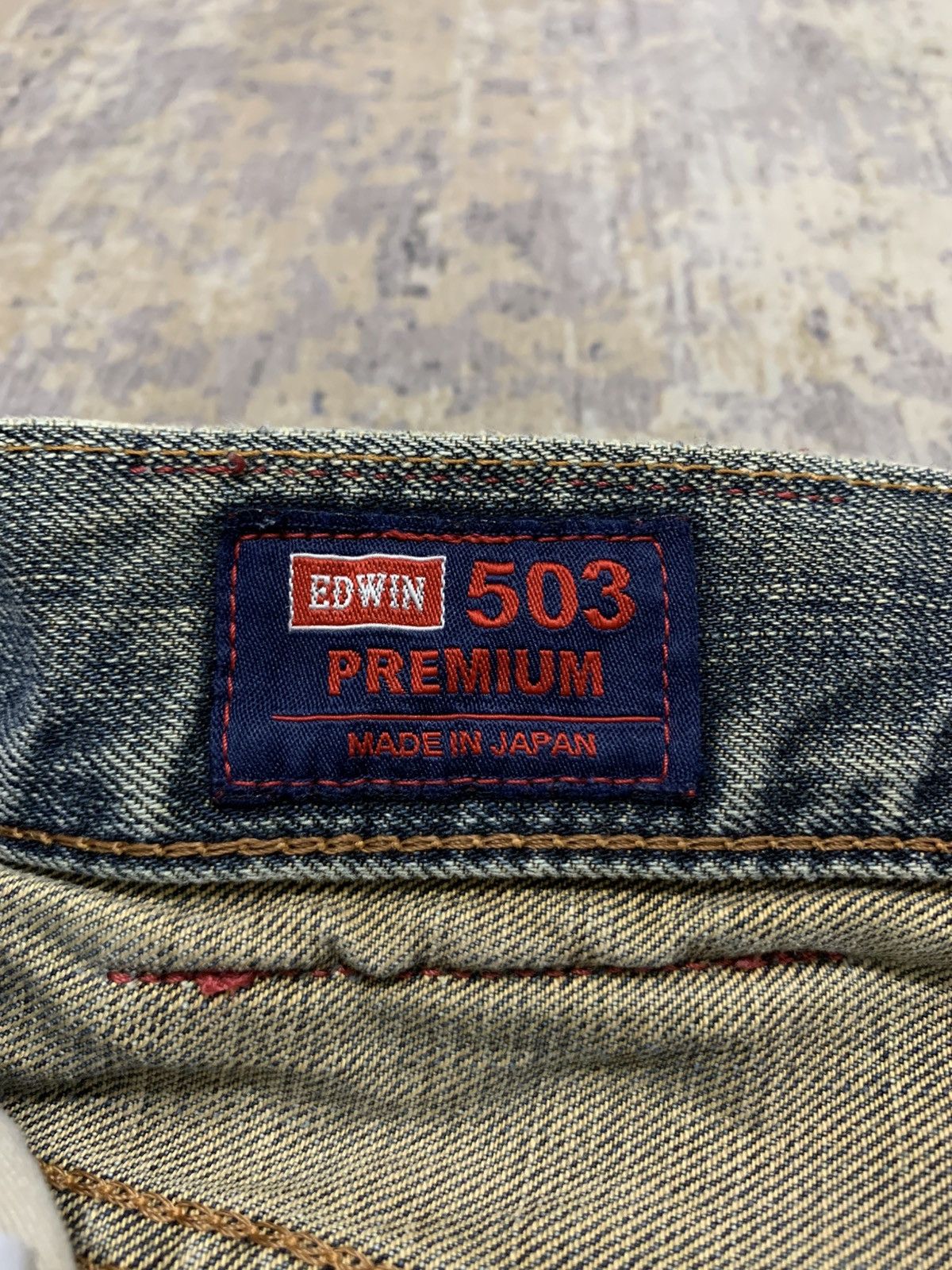 Japanese Brand Vintage Edwin 503 Mud Wash Distressed Loose Jeans Size US 29 - 12 Thumbnail
