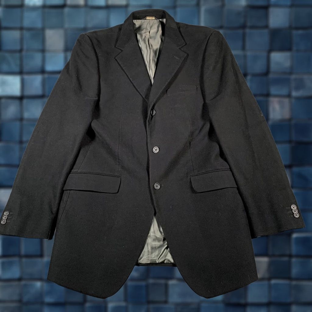 Banana Republic Banana Republic Blazer Mens 42L Black Cotton Stretch Sport Coat Long Jacket Size 42R - 1 Thumbnail