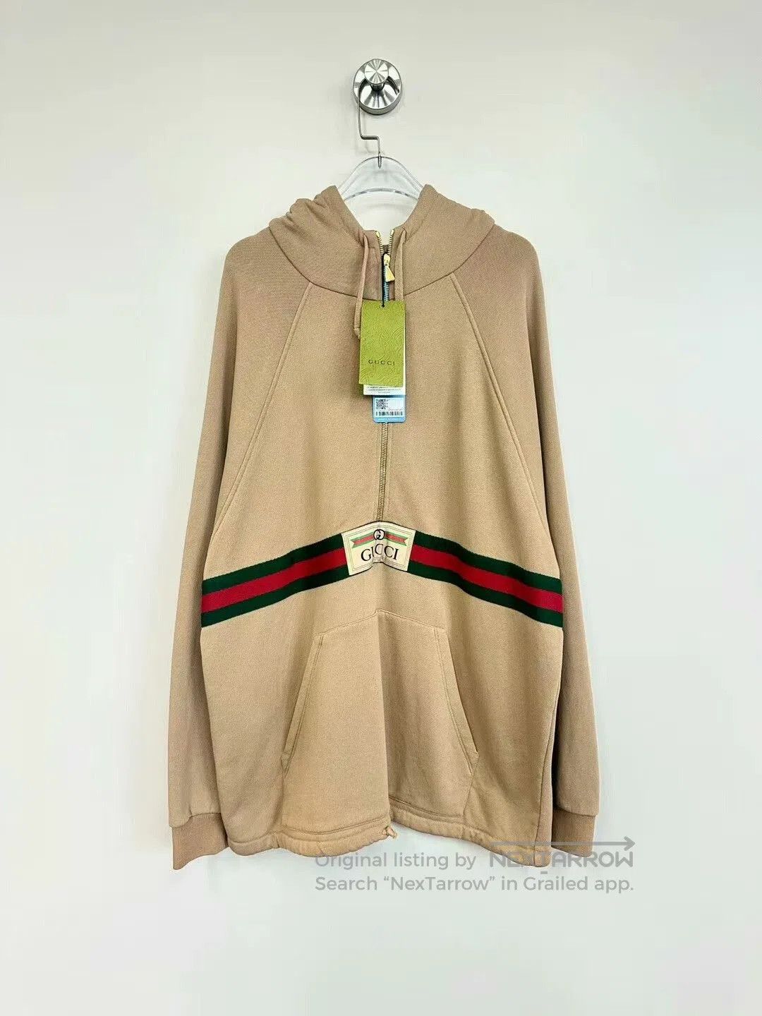 Gucci gucci beige half-zip hoodie with logo. Size US S / EU 44-46 / 1 - 1 Thumbnail