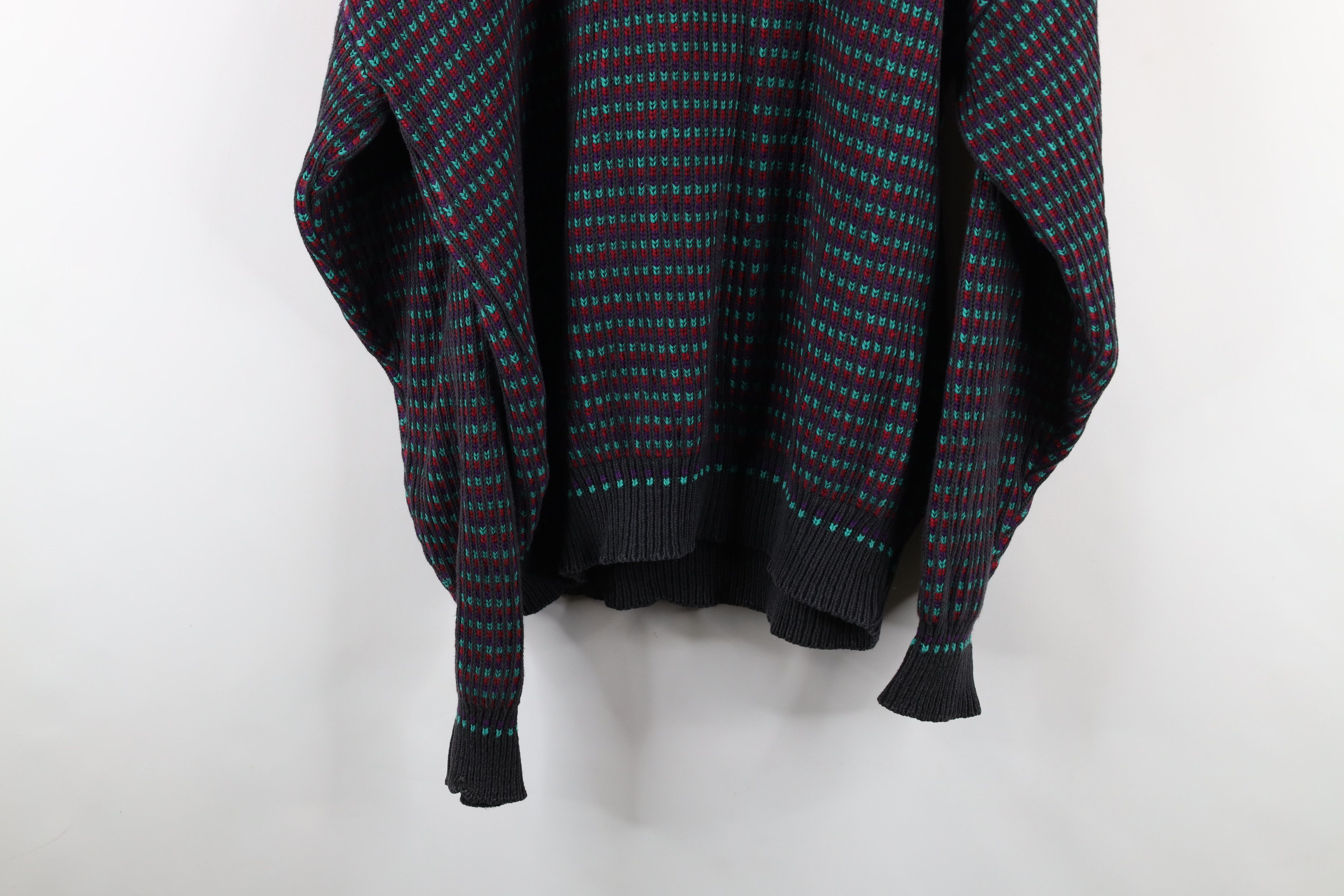 Vintage Vintage 90s Streetwear Ribbed Knit Crewneck Sweater USA Size US L / EU 52-54 / 3 - 10 Thumbnail