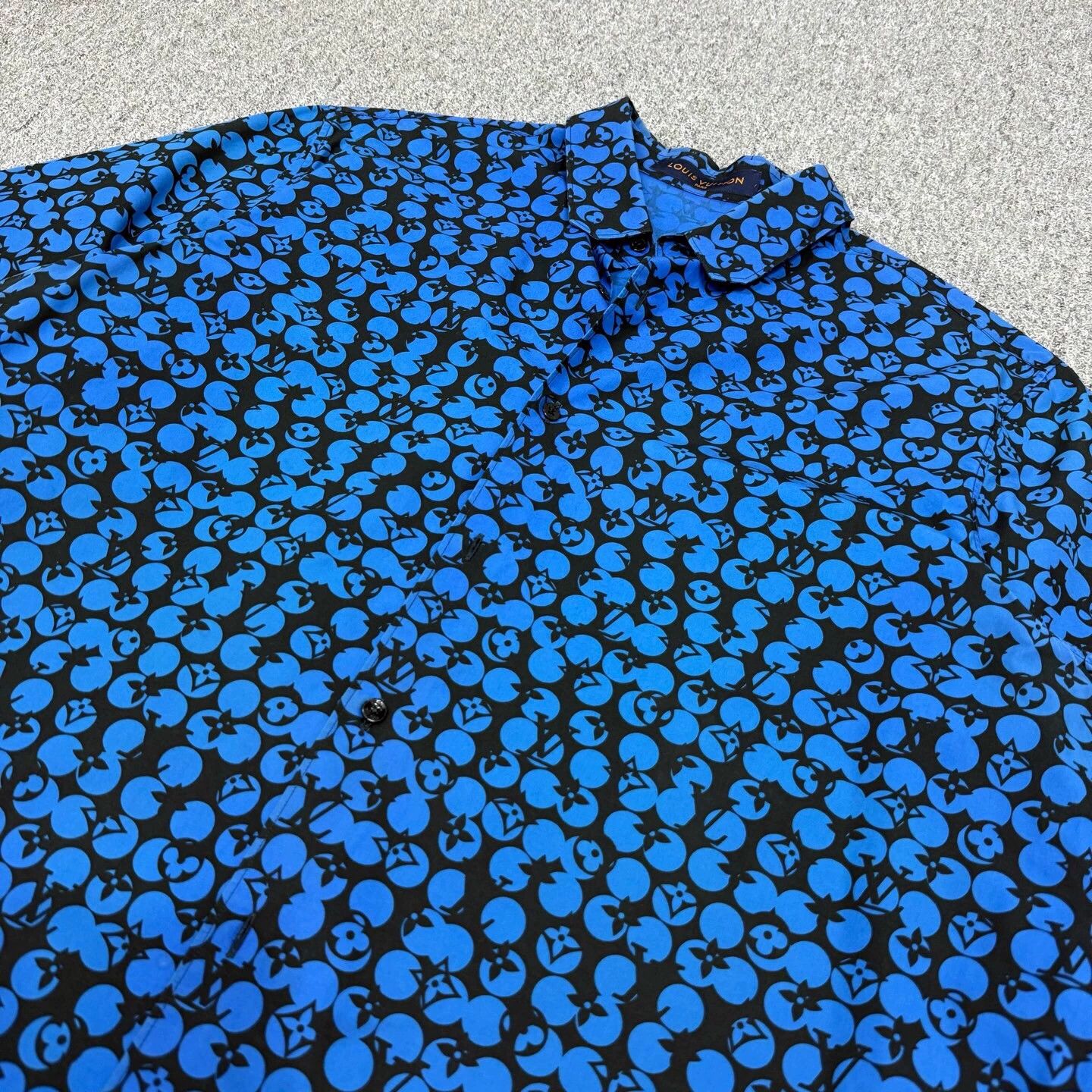 Louis Vuitton LV blue all over polka dots long sleeve shirt L 95 new Size US L / EU 52-54 / 3 - 3 Thumbnail