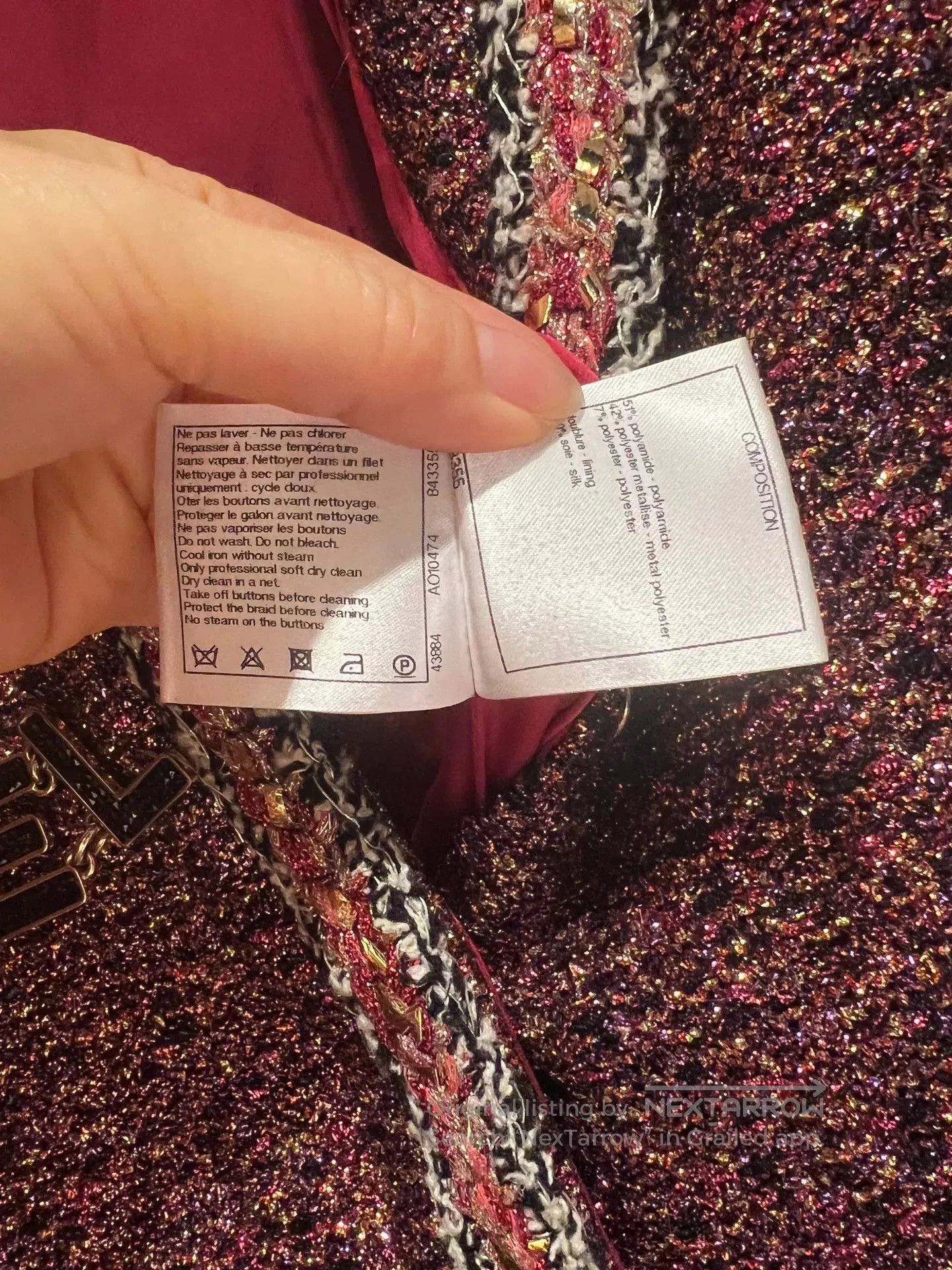 Chanel Chanel Tweed Gold Thread Jumpsuit. Size 33" - 5 Thumbnail