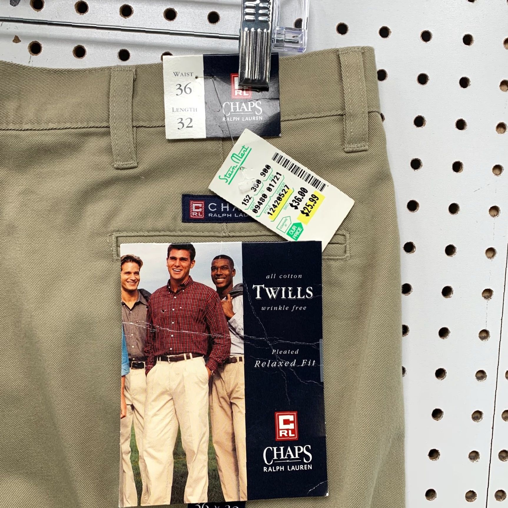 Ralph Lauren VINTAGE Ralph Lauren Chaps Khaki Pleated Pants Mens 36X32 90s School Work Preppy Chino Pants Mens Beige 90s Preppy Ralph Lauren Size US 36 / EU 52 - 3 Thumbnail