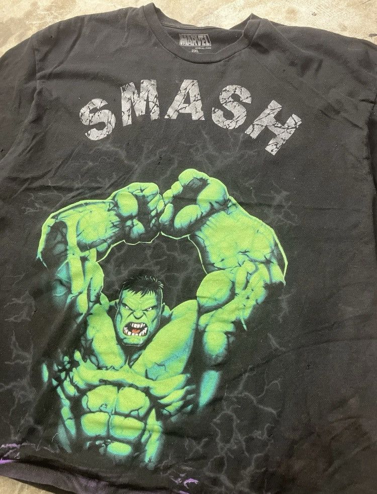 Marvel Comics Y2K Hulk Smash Marvel Tee Shirt Size US XXL / EU 58 / 5 - 2 Thumbnail
