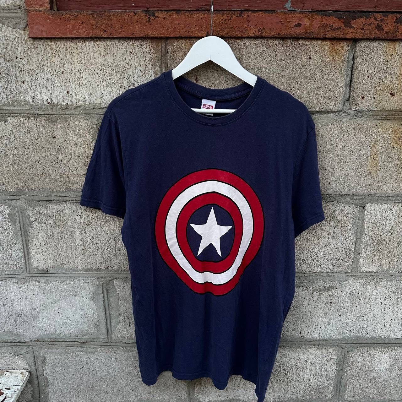 Marvel Comics VTG Capitan America Marvel T-shirts Big Logo Size L 00s USA Size US L / EU 52-54 / 3 - 1 Thumbnail