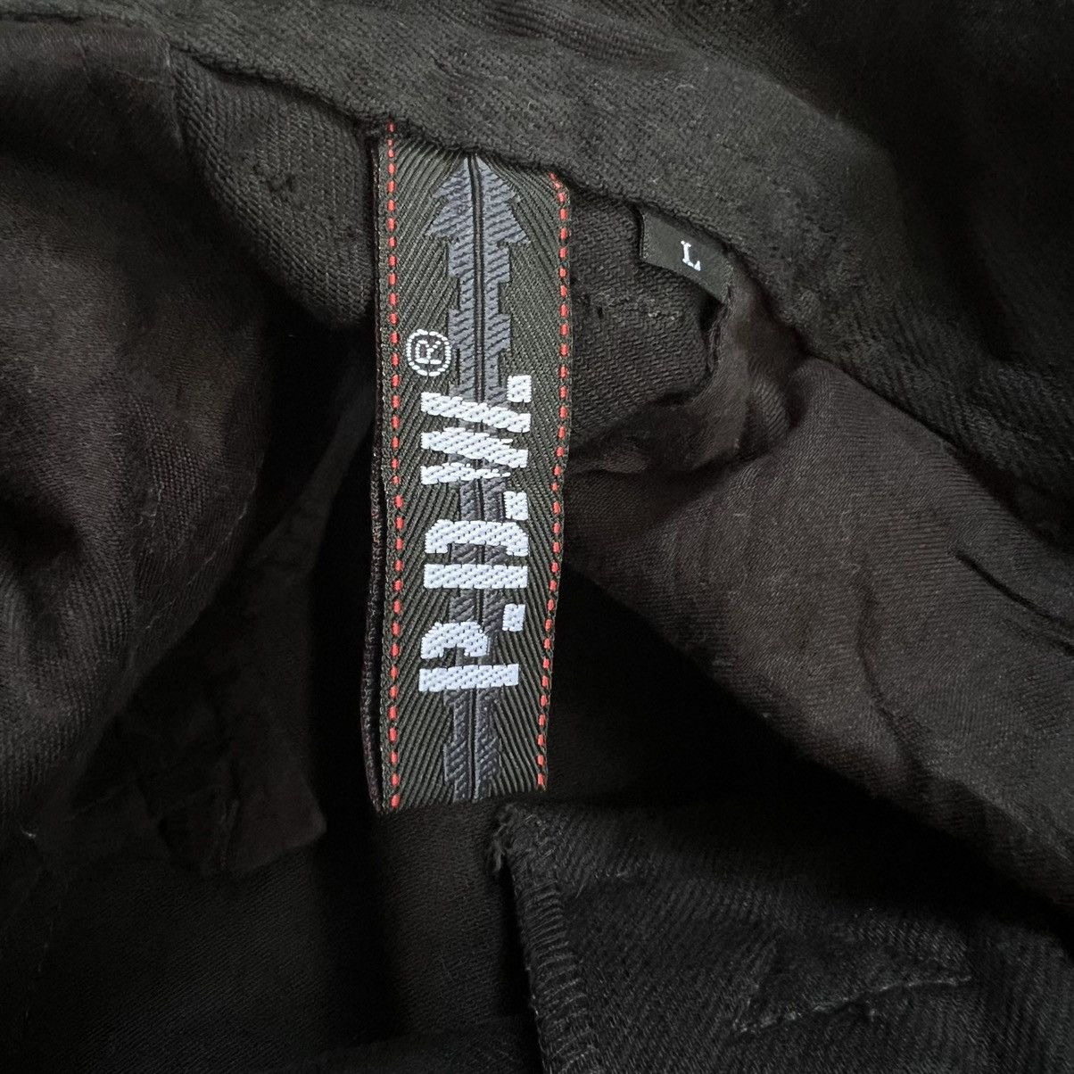 If Six Was Nine P.D.W Riders Demin Leather Cargo Pants Size US 33 - 10 Thumbnail