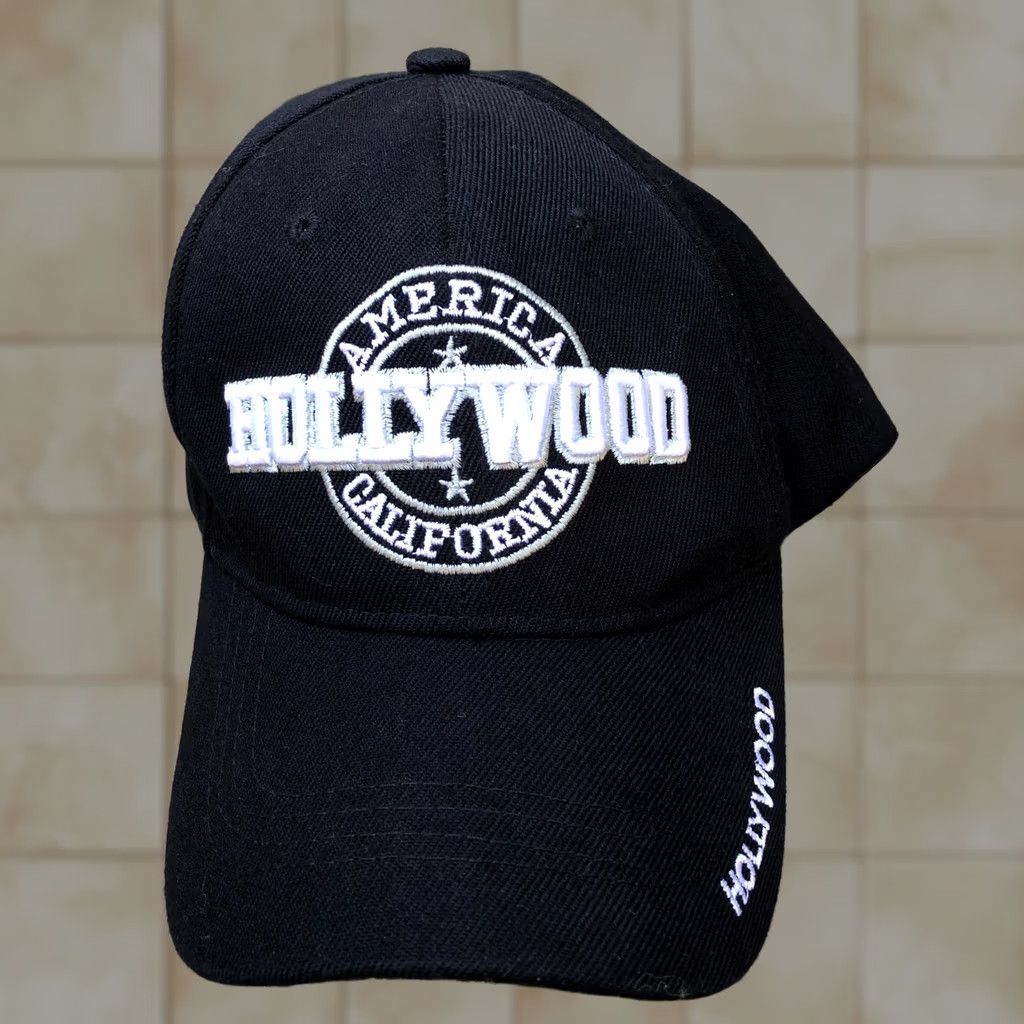 Vintage VTG SkyCap Hollywood California Baseball Hat Men's Tourist Retro Black Cap One Size Mens Black Baseball Cap Size ONE SIZE - 1 Thumbnail