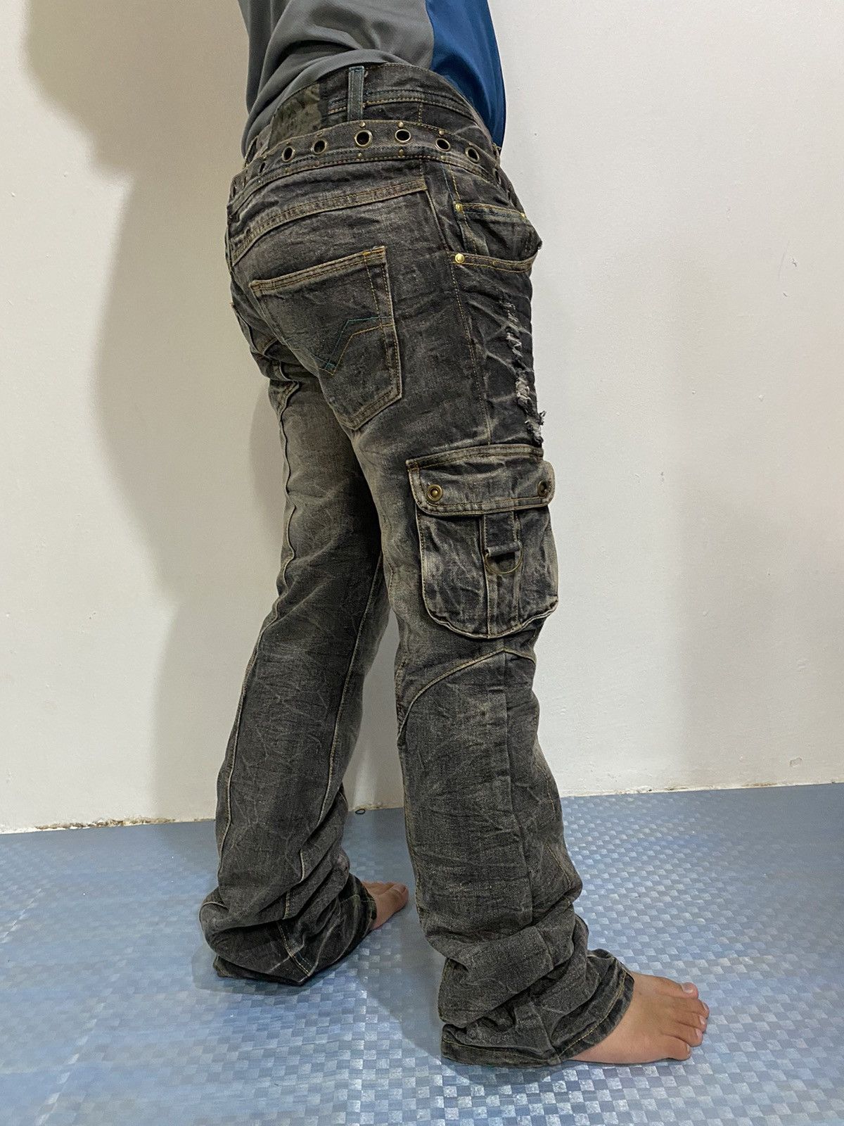 14th Addiction × LOWBOX × Le Grande Bleu (L.G.B.) Flare Jeans Lowbox Bondage Size US 31 - 3 Thumbnail