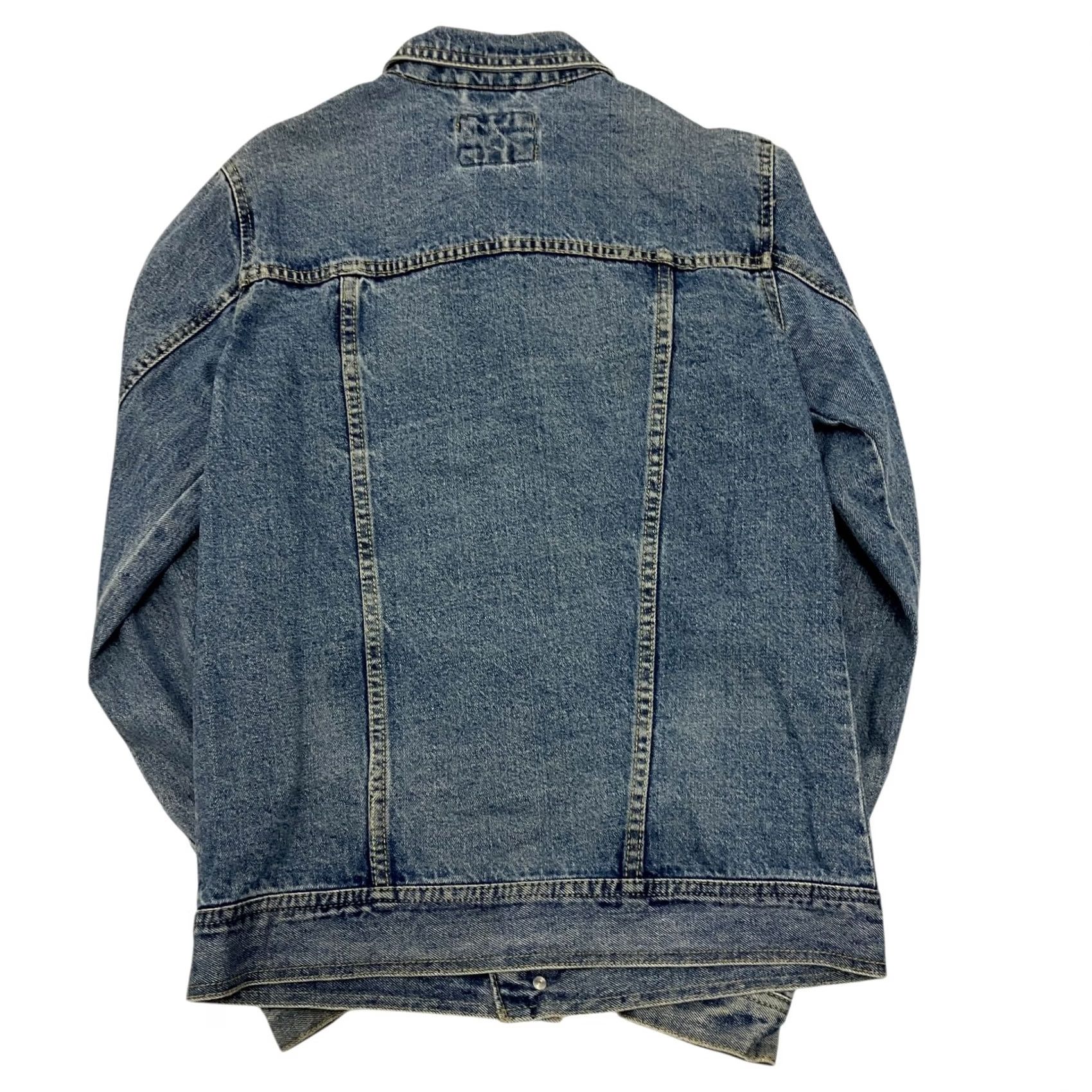 Vintage Pull & Bear Denim Jacket Mens Medium Blue Cotton Jean Trucker Jacket 90s Size US 31 - 5 Thumbnail