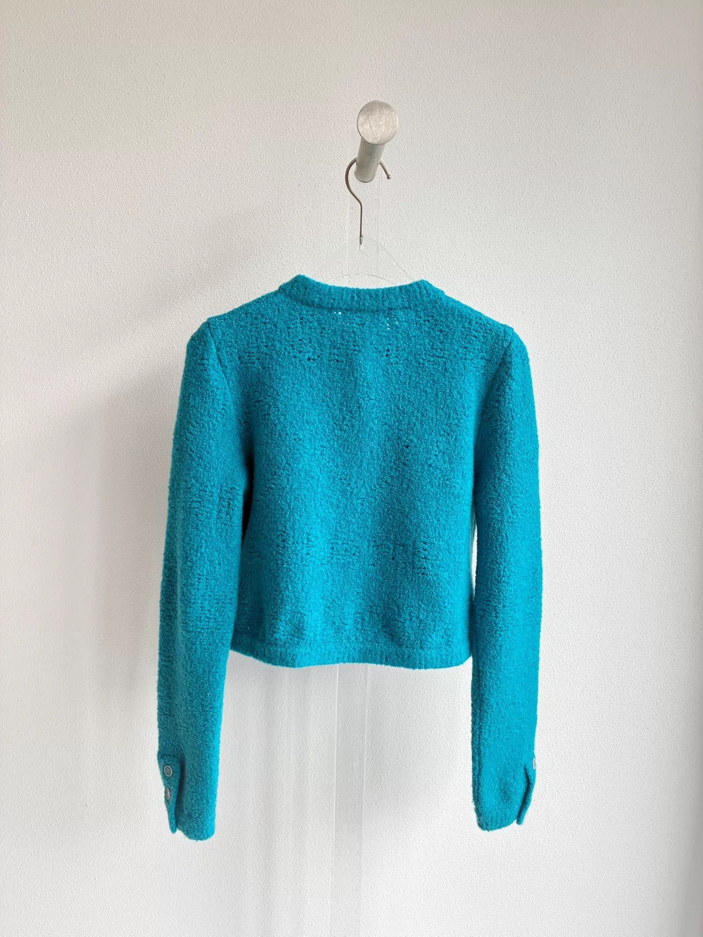 Chanel Chanel Teddy Cashmere Cardigan Blue Women's Size 36 Short Size XS / US 0-2 / IT 36-38 - 2 Thumbnail