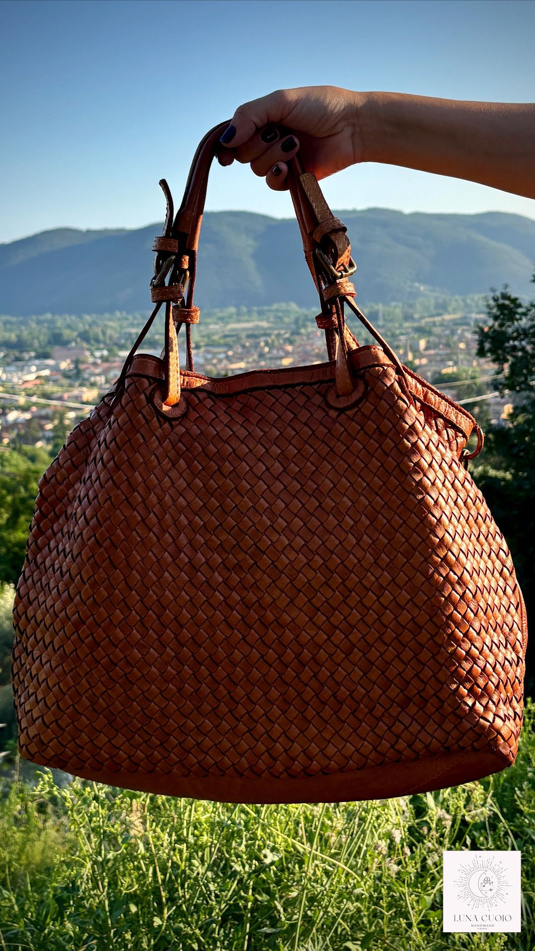 Vera Pelle Italian Handwoven Leather Bag Soft Hobo Tote for Women Size ONE SIZE - 6 Thumbnail
