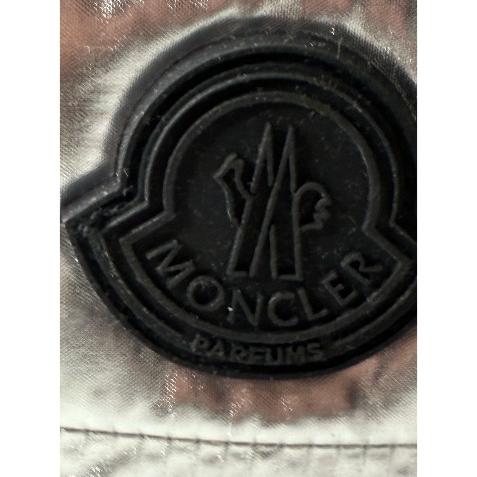 Moncler Moncler Quilted Metallic Silver Pouch Cosmetic Travel Case Size ONE SIZE - 9 Thumbnail
