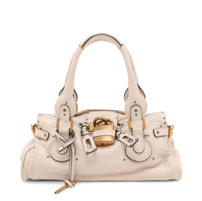 Chloe Paddington Leather Handbag Ivory Size ONE SIZE - 1 Thumbnail