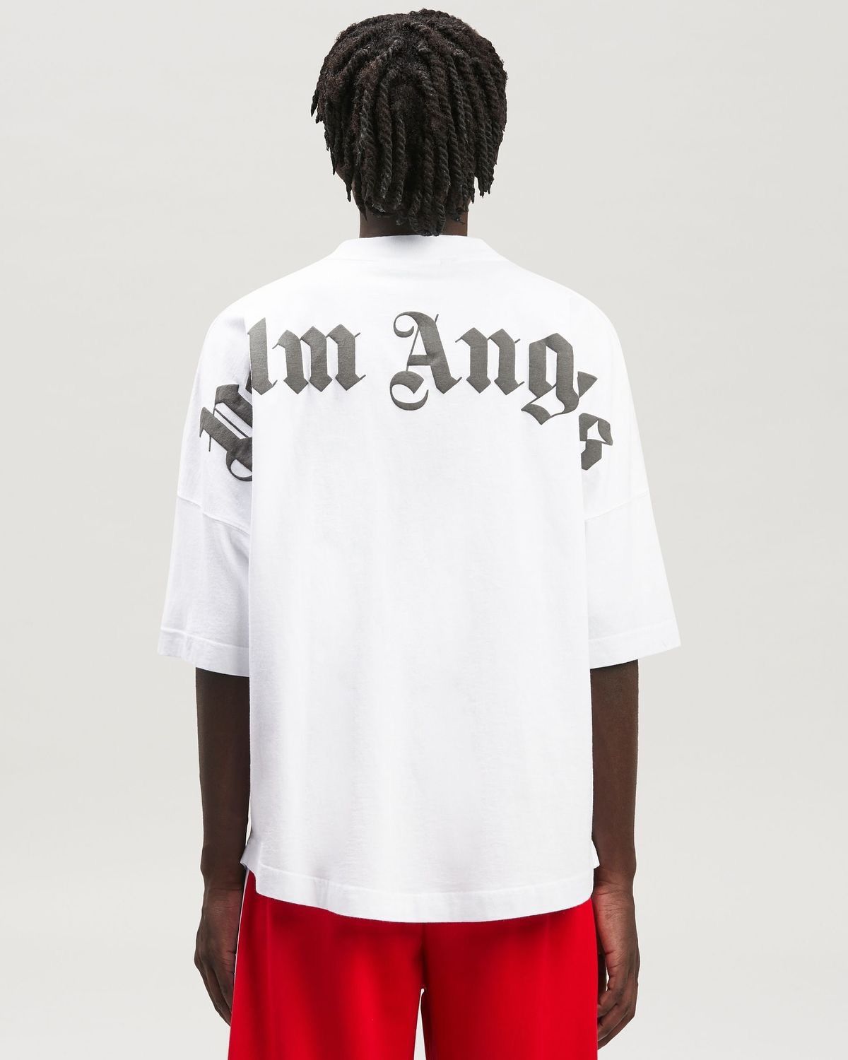 Palm Angels White Palm Angels Logo Tee Big Size US M / EU 48-50 / 2 - 6 Thumbnail