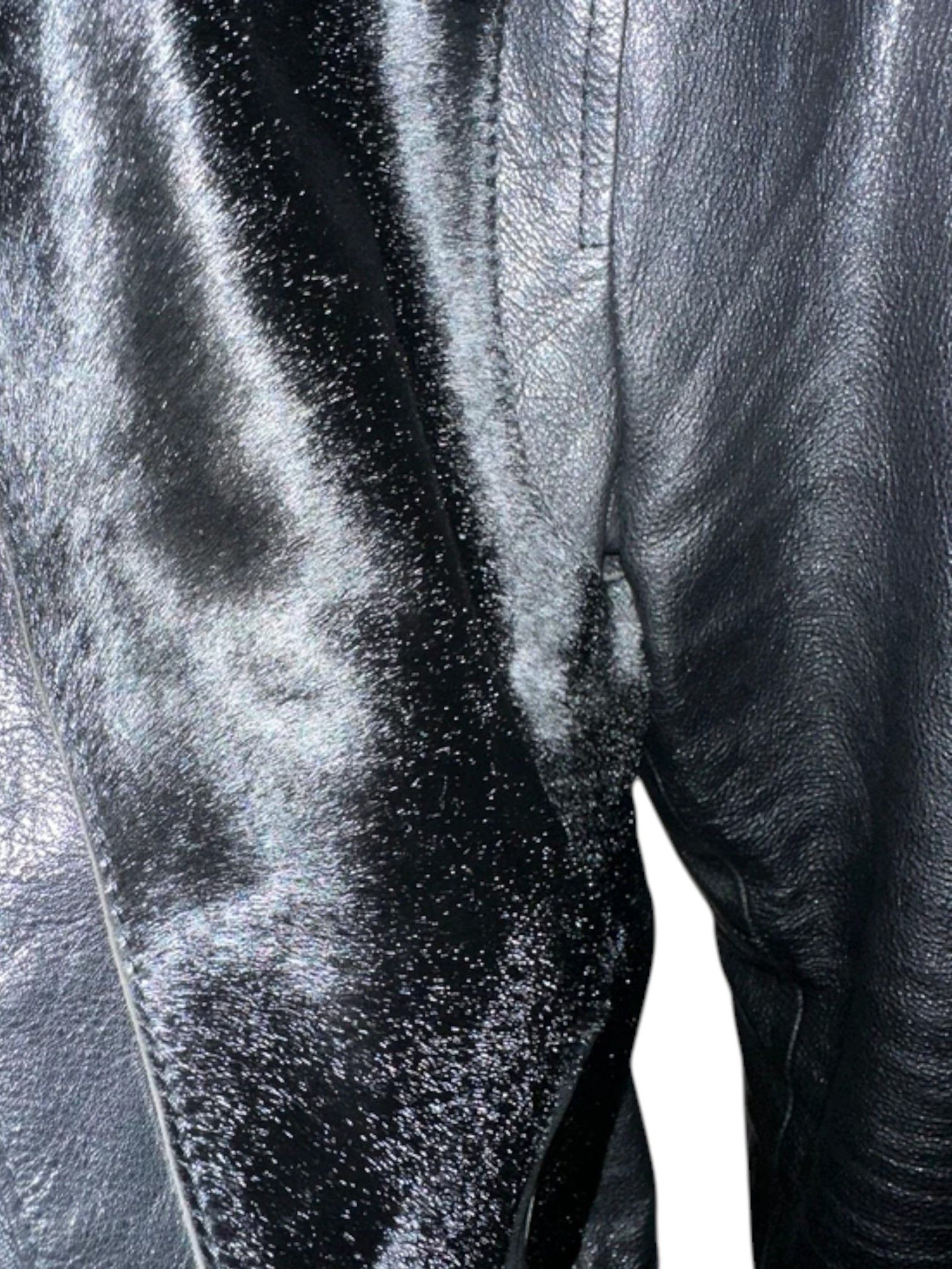 Dsquared2 Dsquared2 Leather & Pony Hair Biker Jacket c.2010s Size US S / EU 44-46 / 1 - 8 Thumbnail