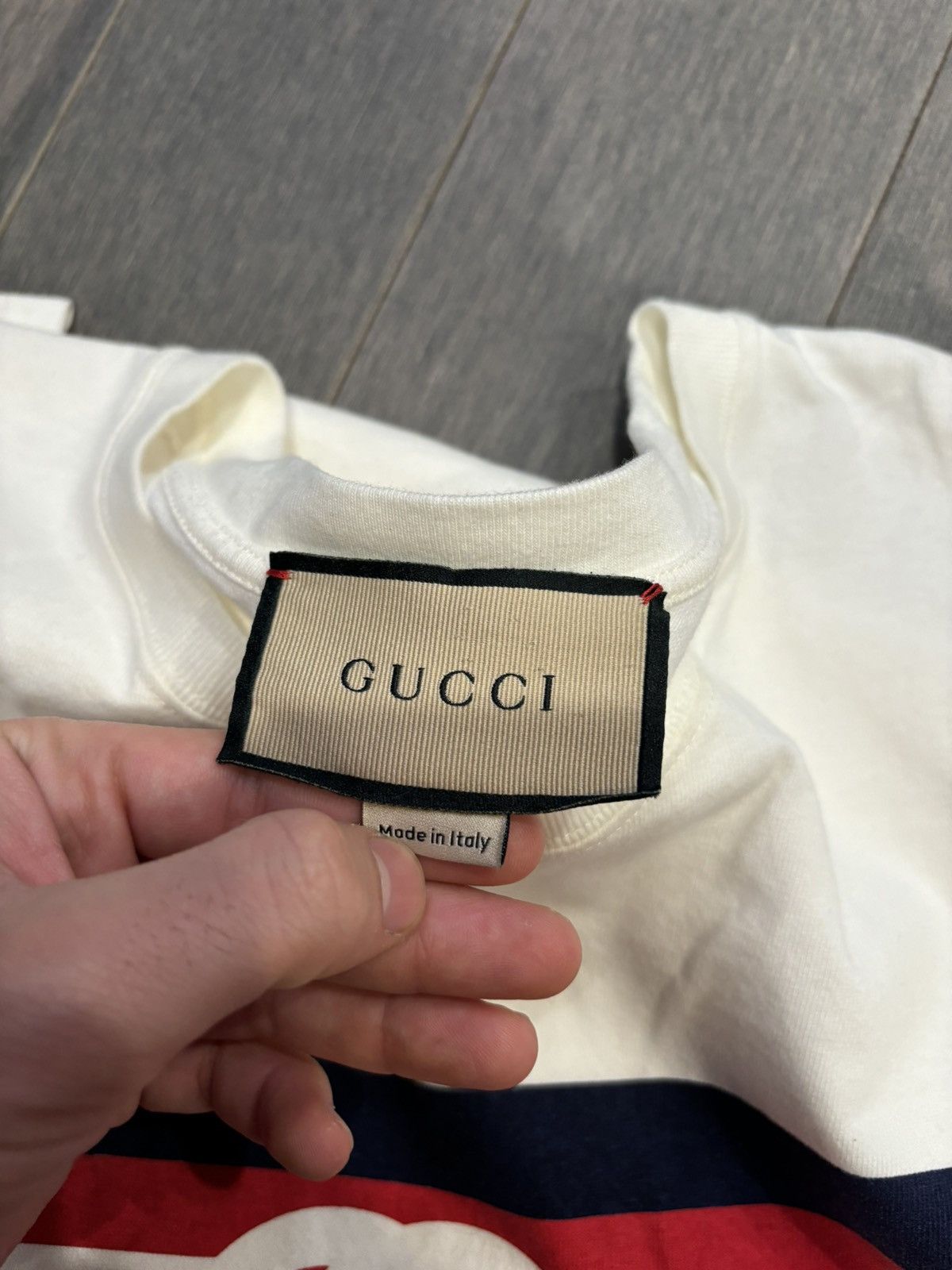 Gucci Gucci Cream T Shirt Large Size US L / EU 52-54 / 3 - 2 Thumbnail