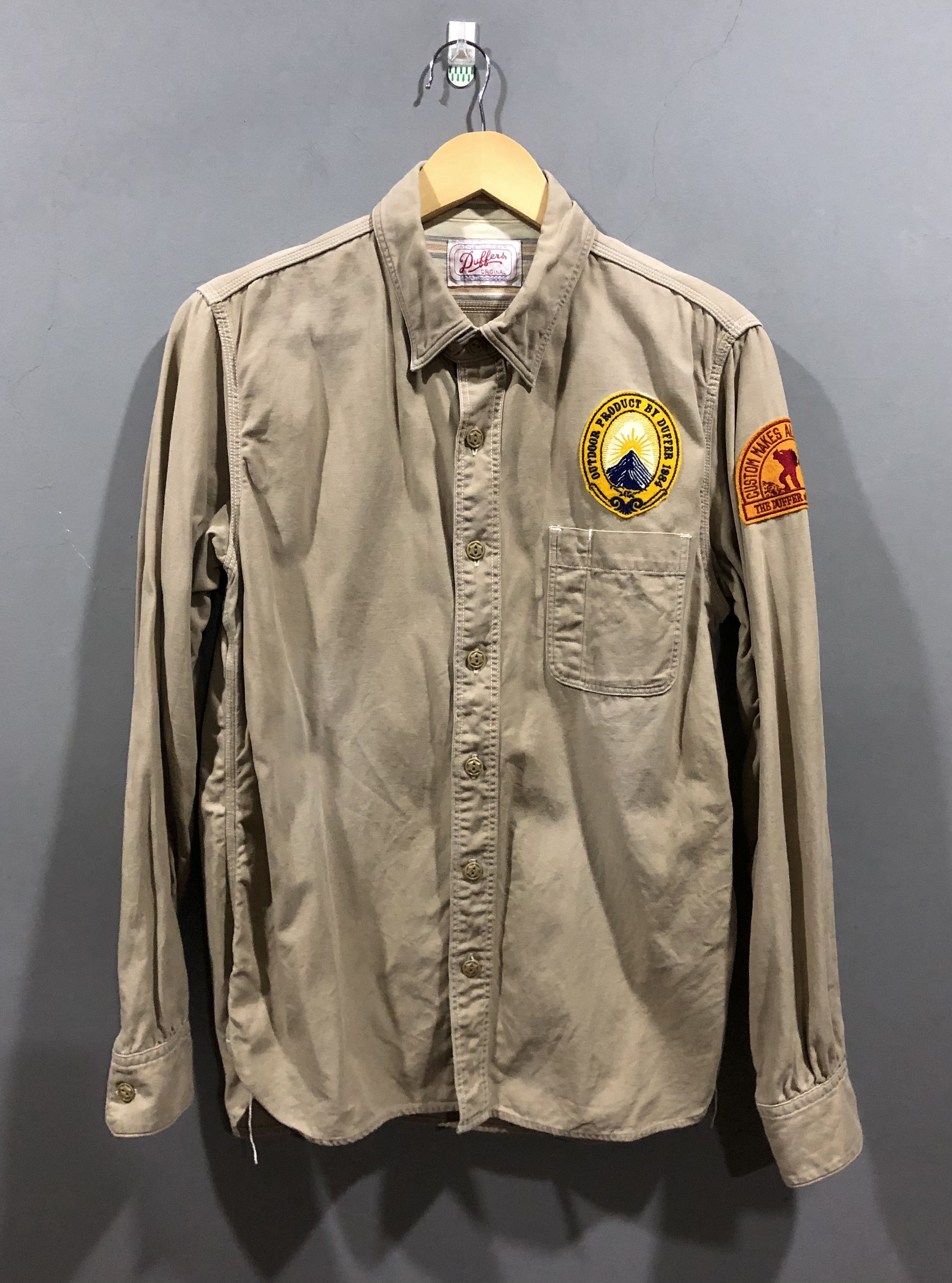 image of Avant Garde x Outdoor Style Go Out Duffers Outdoor Shirt Workshirt Workwear in Beige (Size Large)