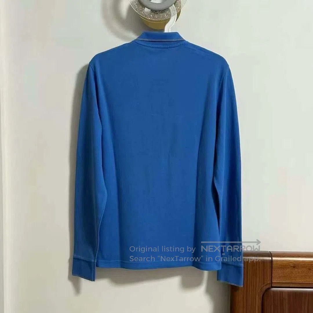Moncler moncler long sleeve polo shirt in blue. Size US M / EU 48-50 / 2 - 2 Thumbnail