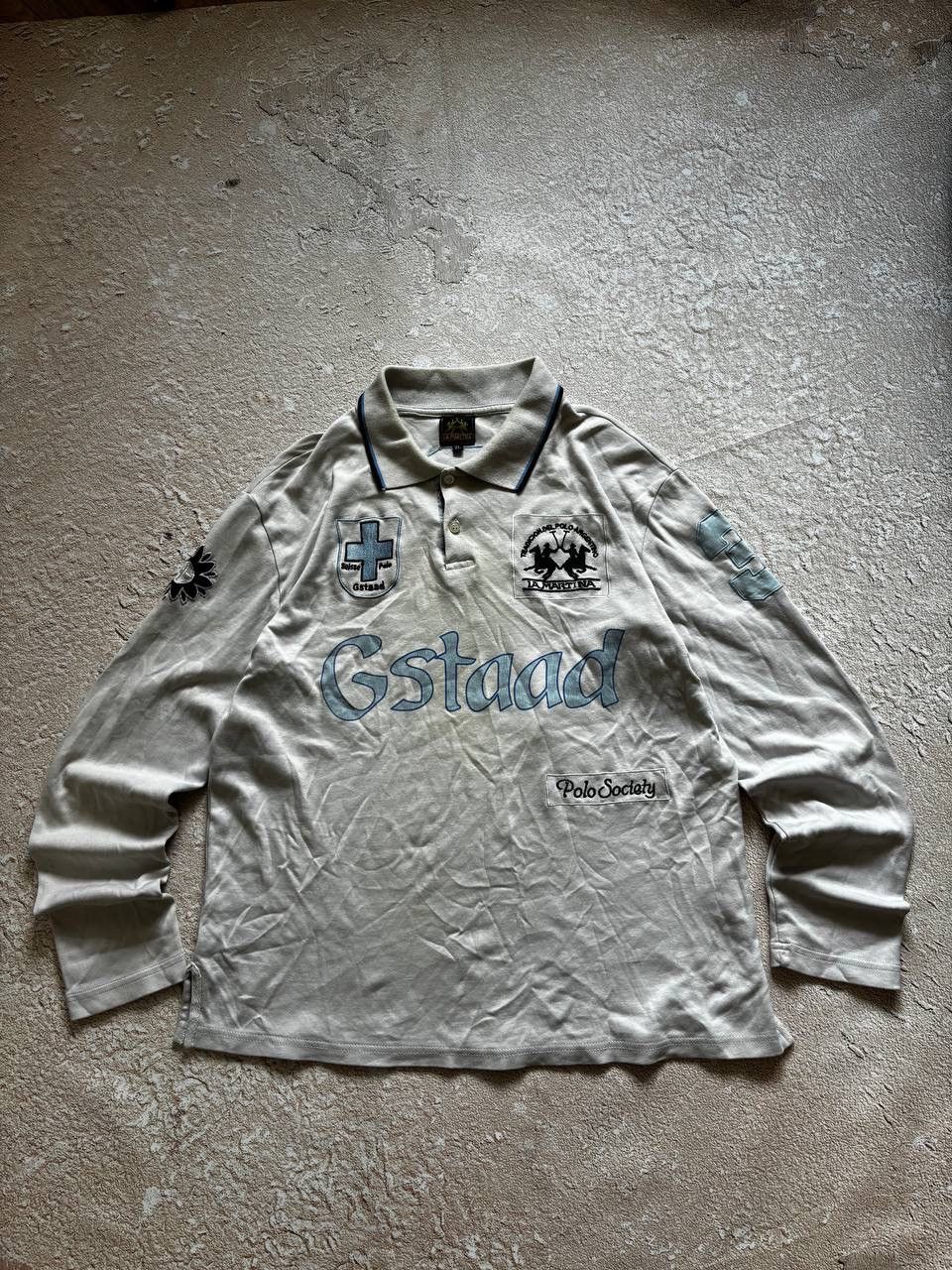 Japanese Brand Polo Ralph Lauren style distressed rugby sweatshirt Size US L / EU 52-54 / 3 - 1 Thumbnail