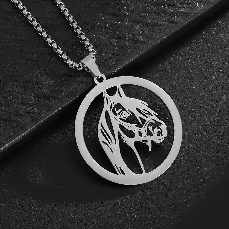 Jewelry Horse Necklace Y2K Gothic Punk Chain Size ONE SIZE - 1 Thumbnail