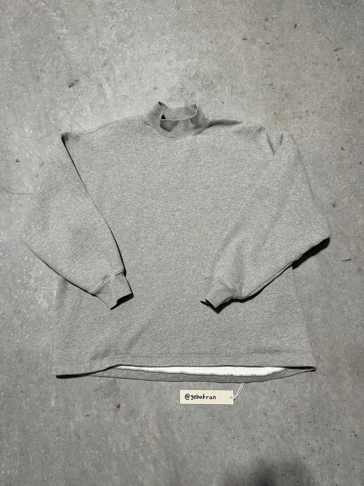 Essentials × Fear of God Fear of God Essentials Mock Neck Sweatshirt Gray X-Small Size US XS / EU 42 / 0 - 3 Thumbnail