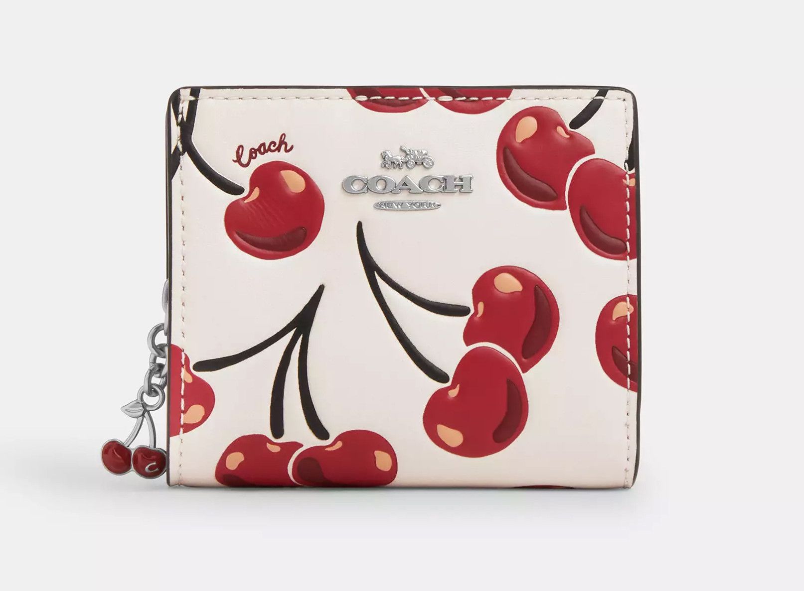 NWT Coach Snap Wallet With Cherry Print CZ618