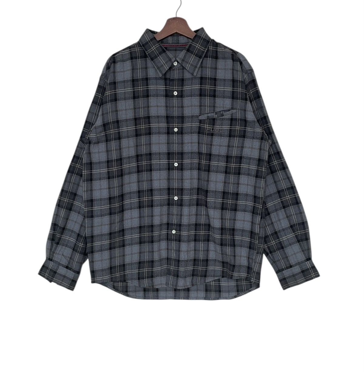 JIMSY様【FUBU】CHECK SHIRTS BK Vintage Brand Fubu Checkered Shirt 2000s