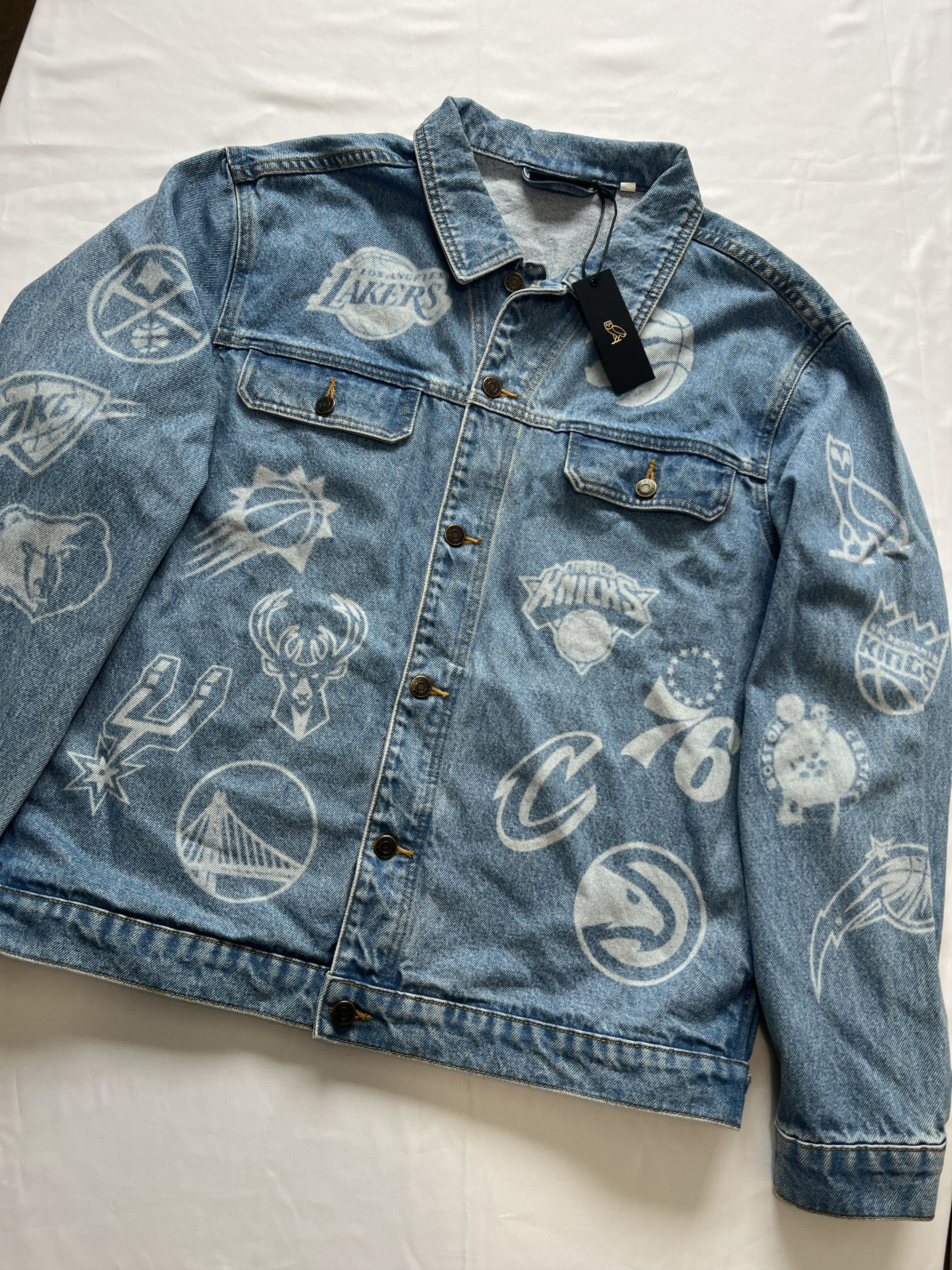 Drake OVO X NBA TEAM ICONS DENIM JEAN JACKET Size US XL / EU 56 / 4 - 2 Thumbnail