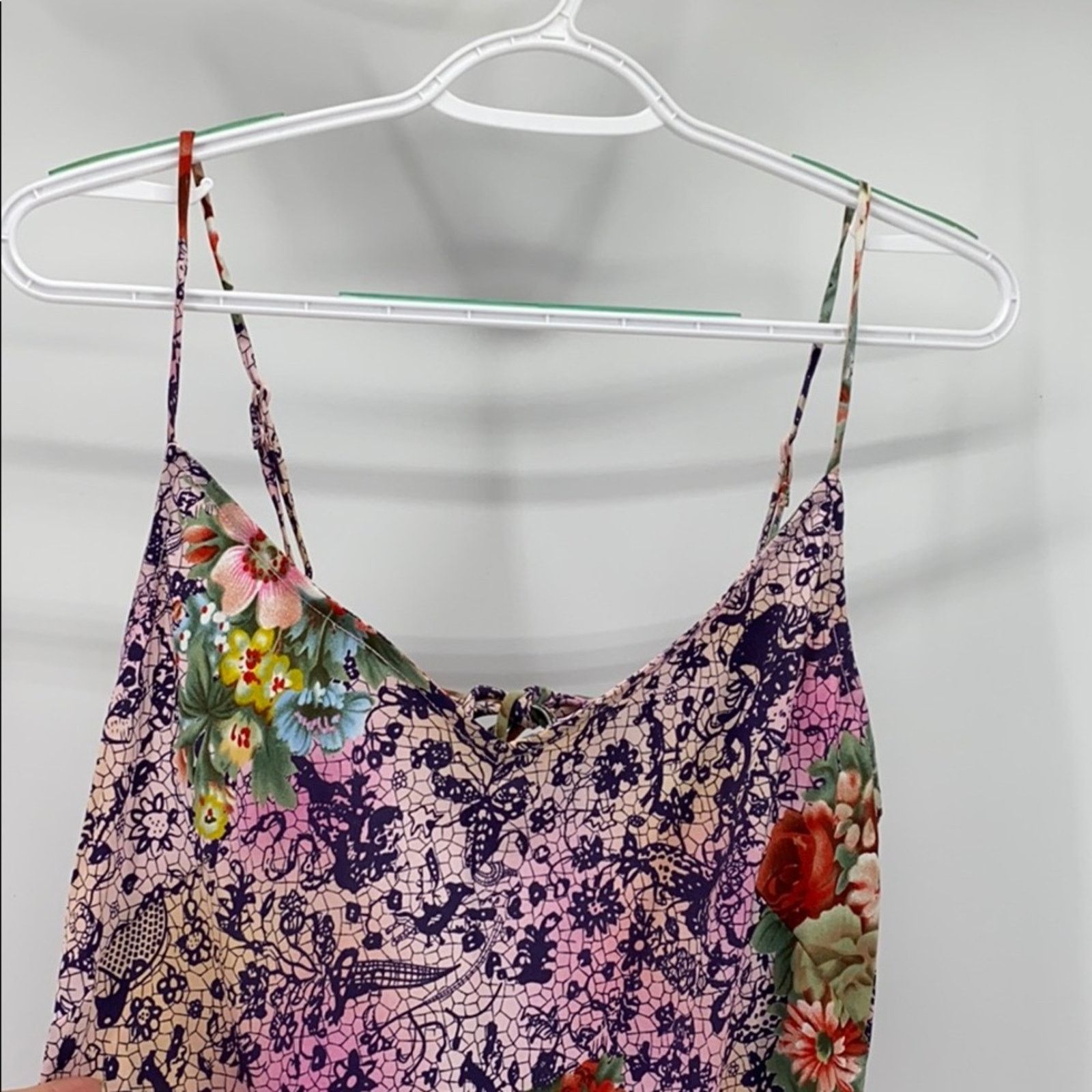 Vintage Vintage Y2K adjustable straps midi summer dress keyhole back Size L / US 10 / IT 46 - 2 Thumbnail