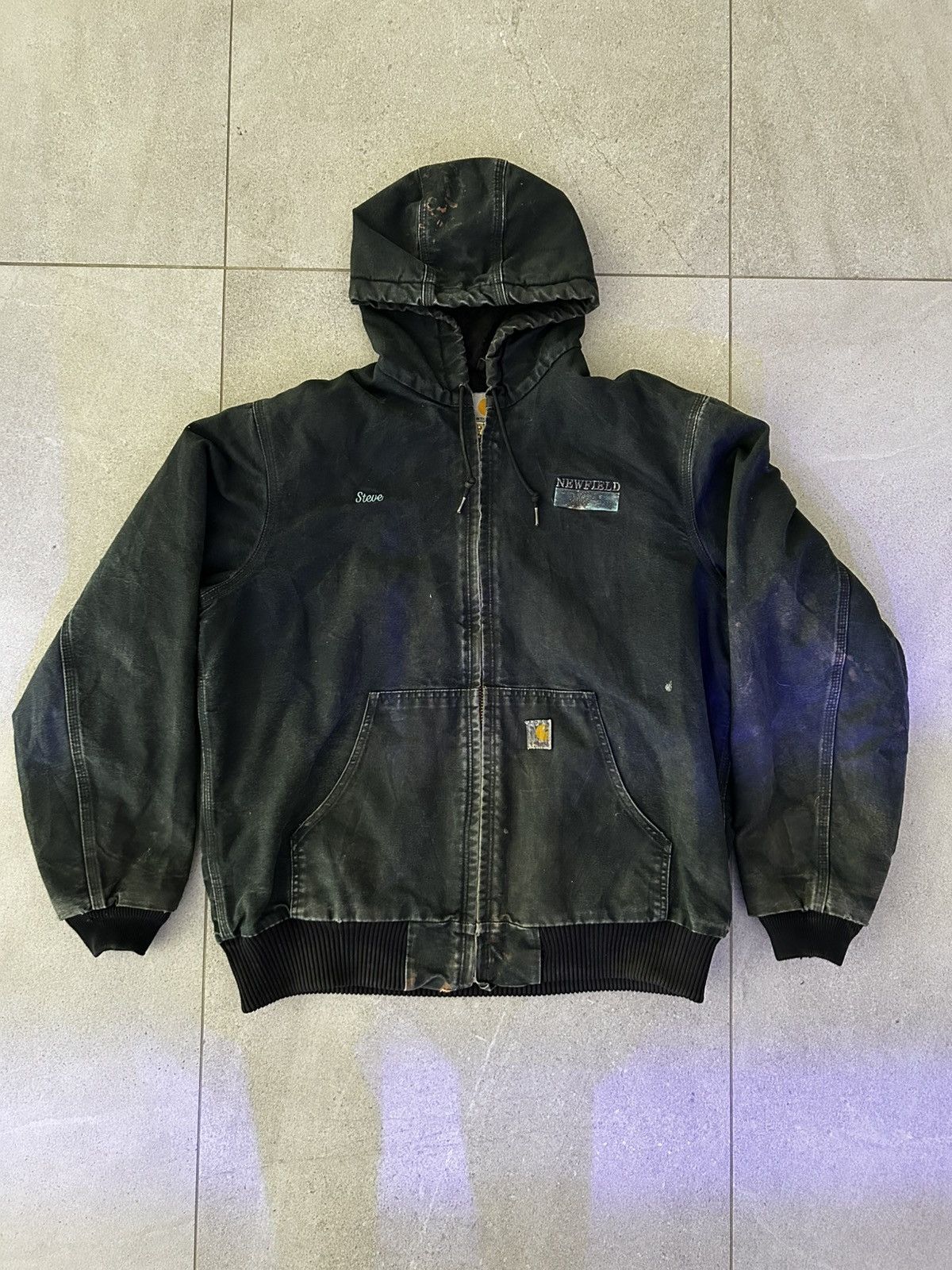 Carhartt Carhartt Duck Active Jacket Black Faded Distressed (Men’s L) Size US L / EU 52-54 / 3 - 1 Thumbnail