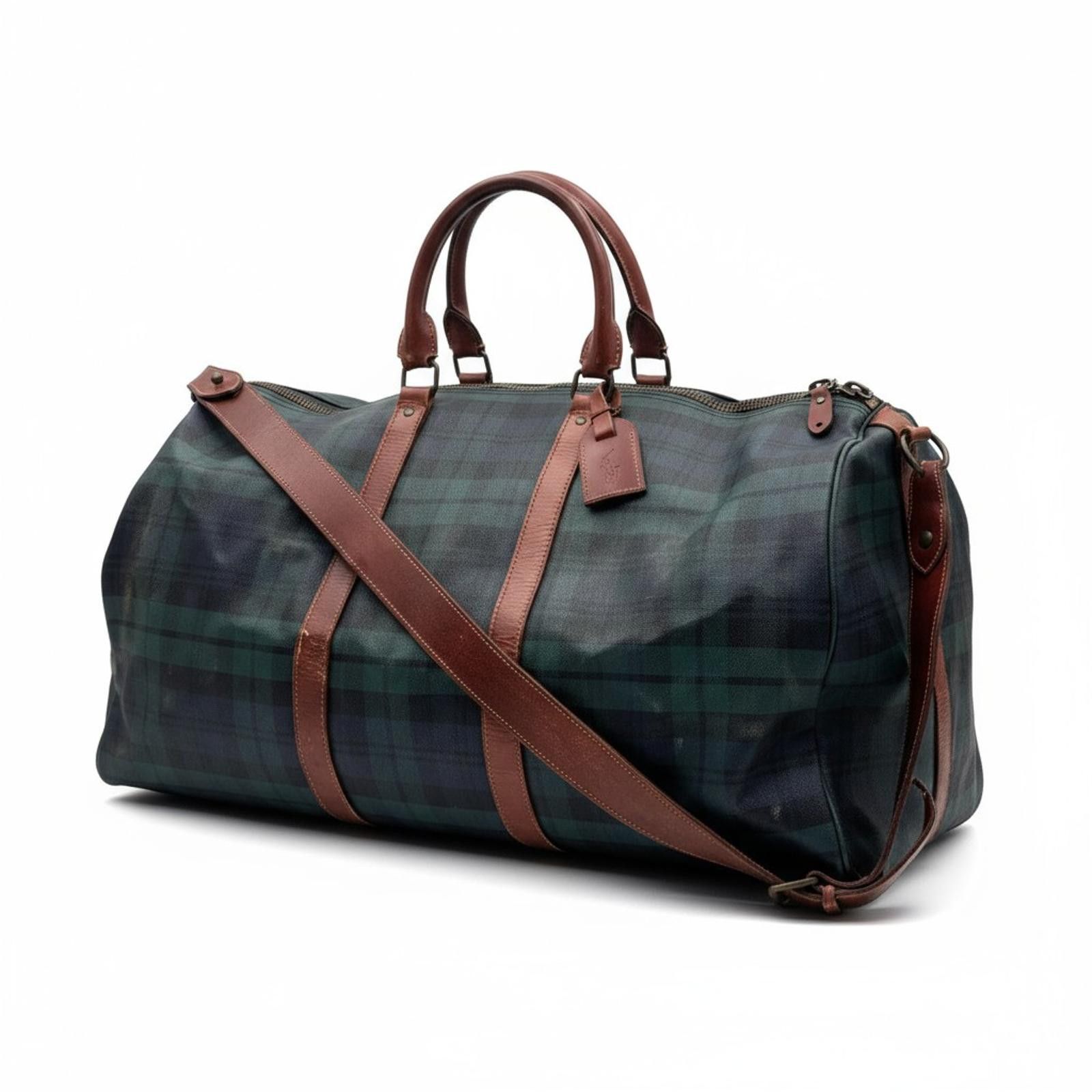 Polo Ralph Lauren Ralph Lauren - Men's Travel Bag in Tartan with Leather Trim Size ONE SIZE - 1 Thumbnail