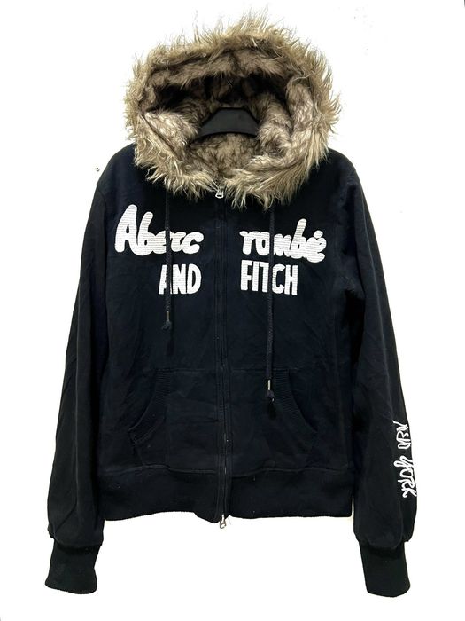 abercrombie and fitch fur hoodie