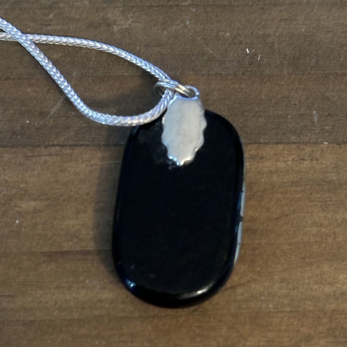 Vintage Vintage 925 silver Dichroic glass pendant necklace Size ONE SIZE - 4 Thumbnail