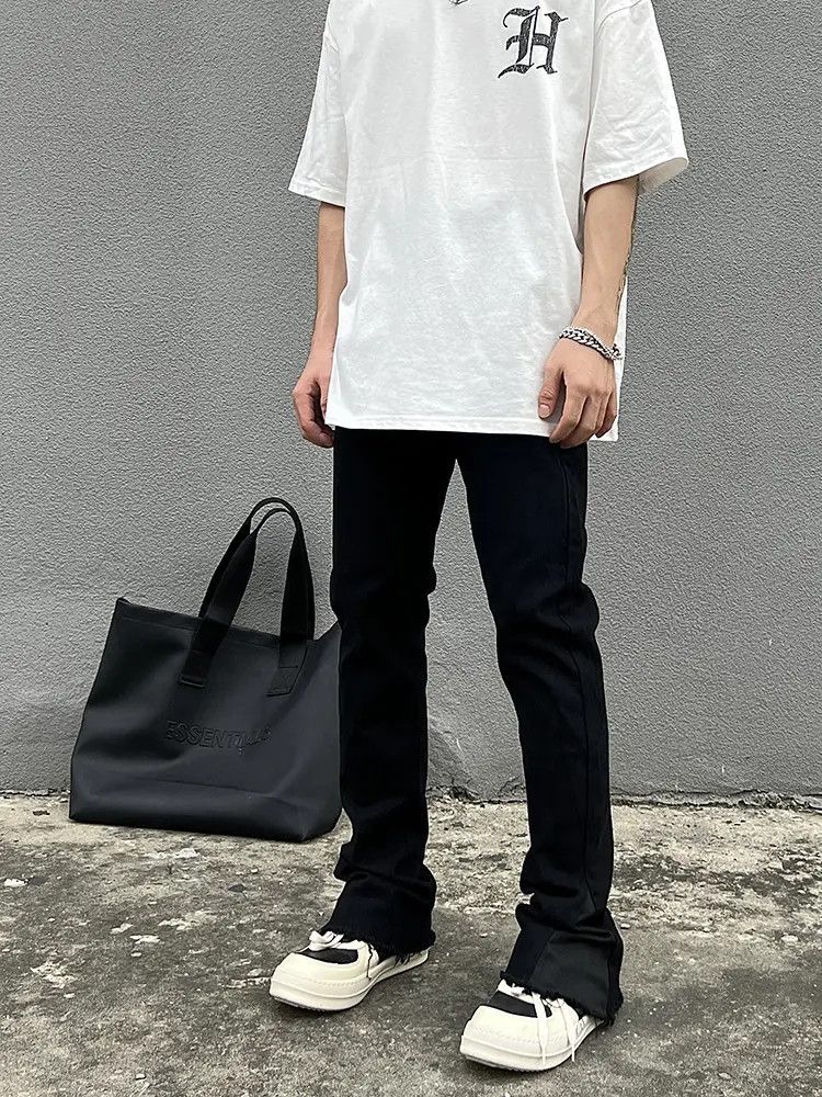 Japanese Brand × Jean Black Stacked Denim Jeans Size US 32 / EU 48 - 3 Thumbnail