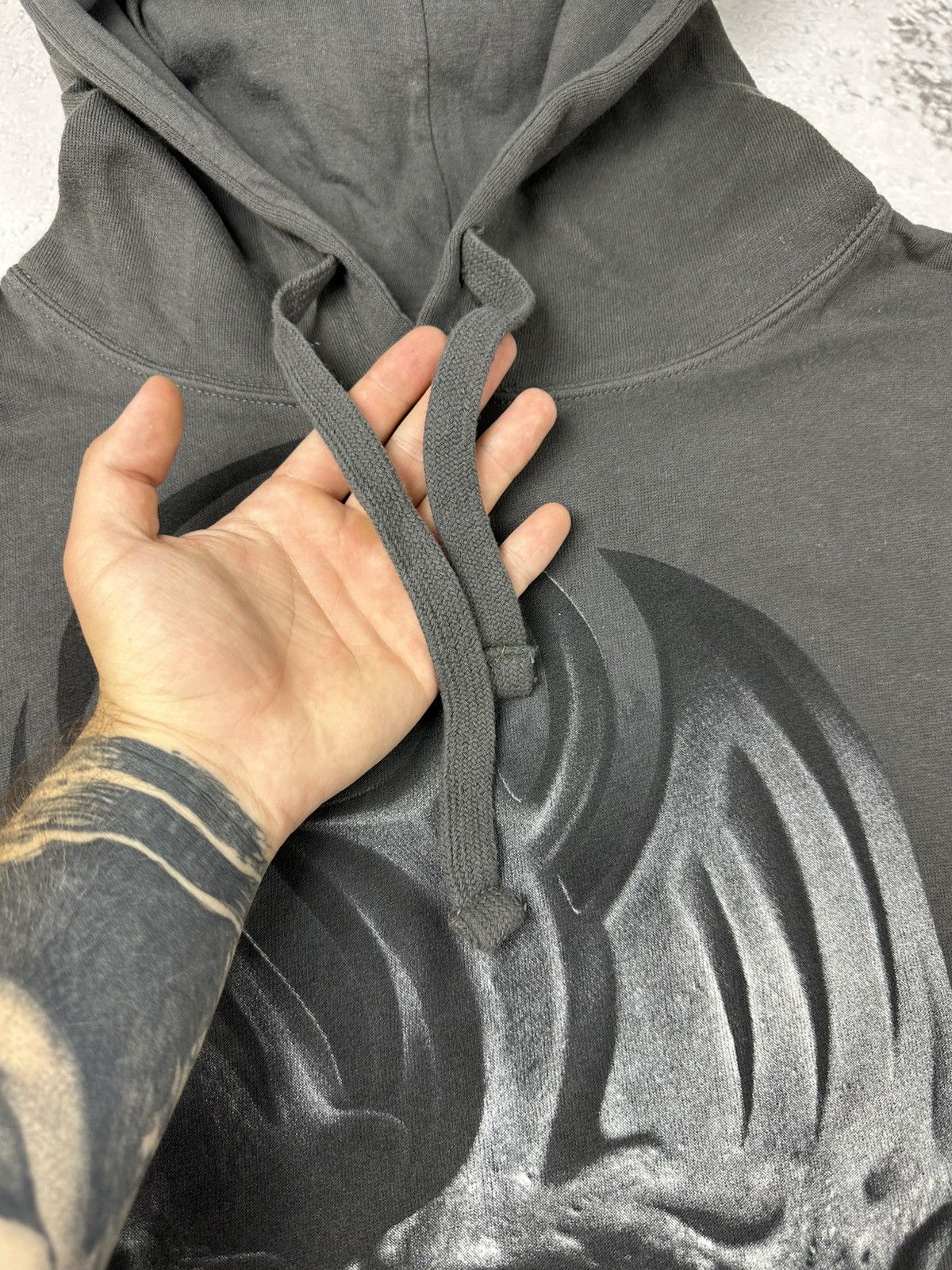 Tribal Streetwear Spiral Rock Death Roar Charcoal Tribal Hoodie XXL Skull Size US XXL / EU 58 / 5 - 5 Thumbnail