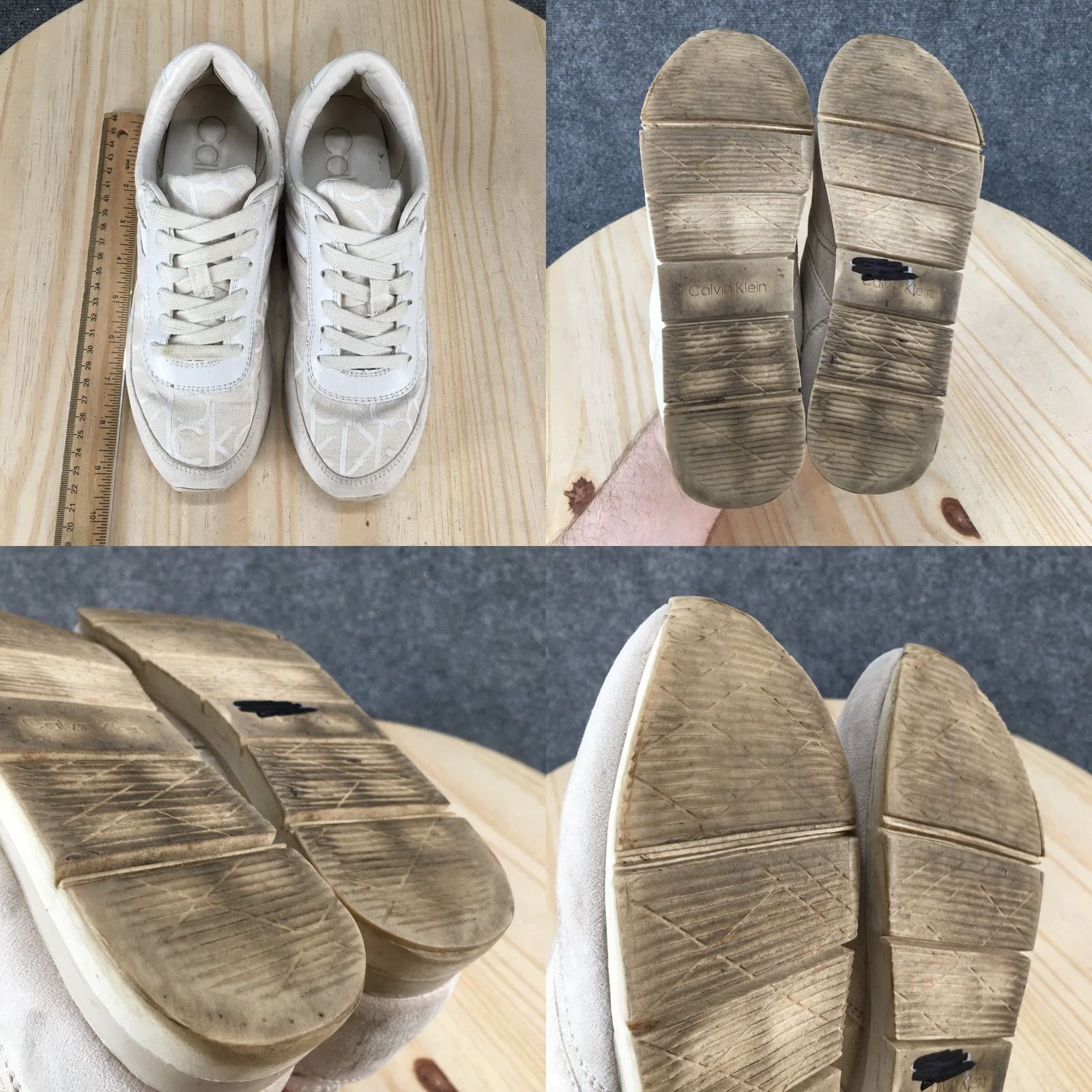 Calvin Klein Calvin Klein Women Shoes 7 Tea Sneakers White Lace Up Low Top Comfort Casual Size M / US 6-8 / IT 42-44 - 9 Thumbnail
